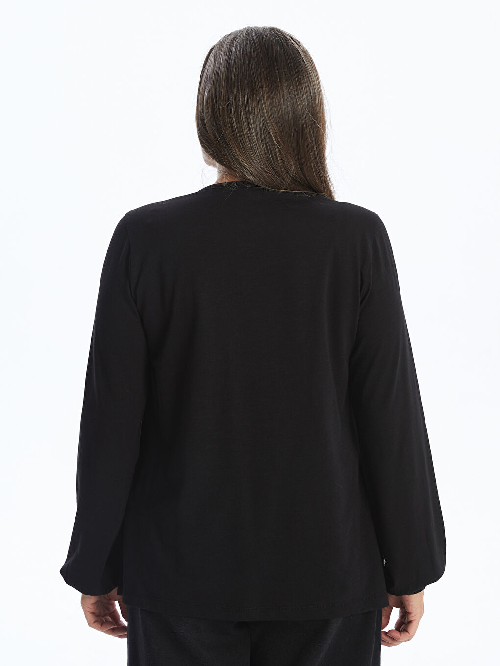 Women's Tie Neck Embroidered Blouse-7