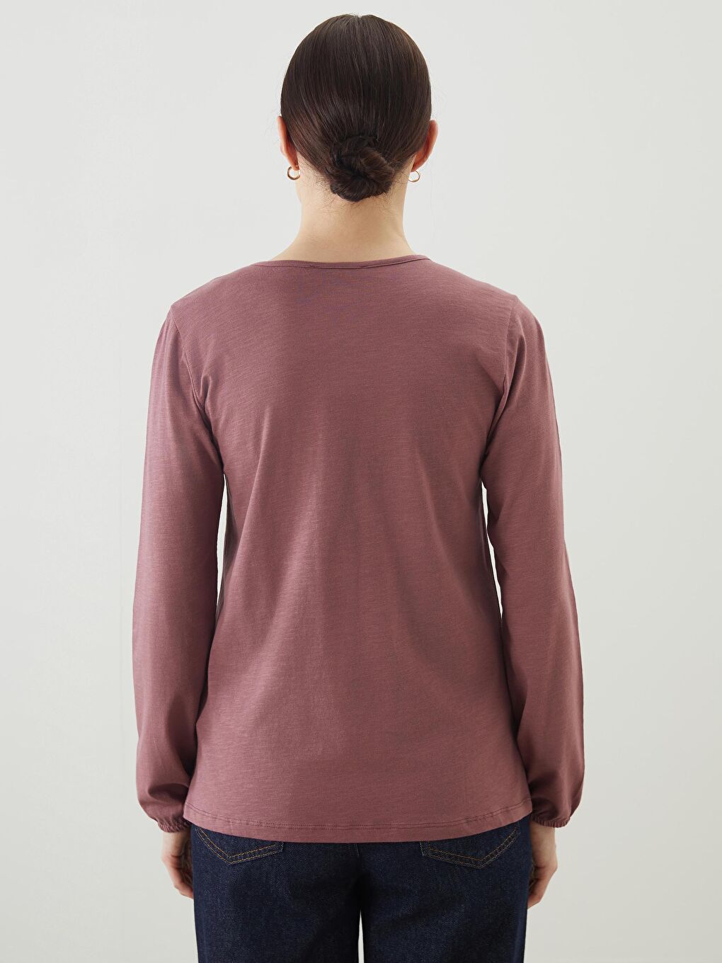 Tie Neck Embroidered Women's Blouse-3