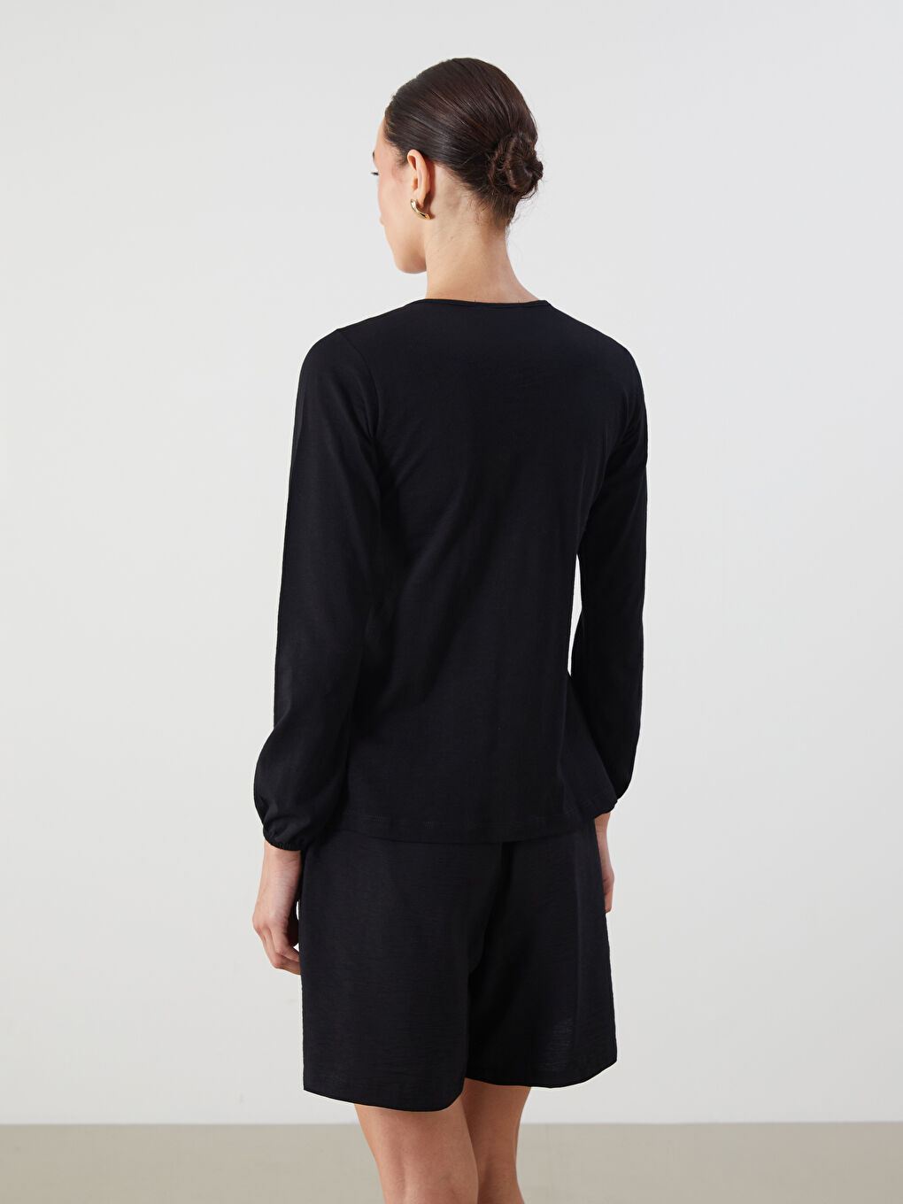 Women's Tie Neck Embroidered Blouse-6