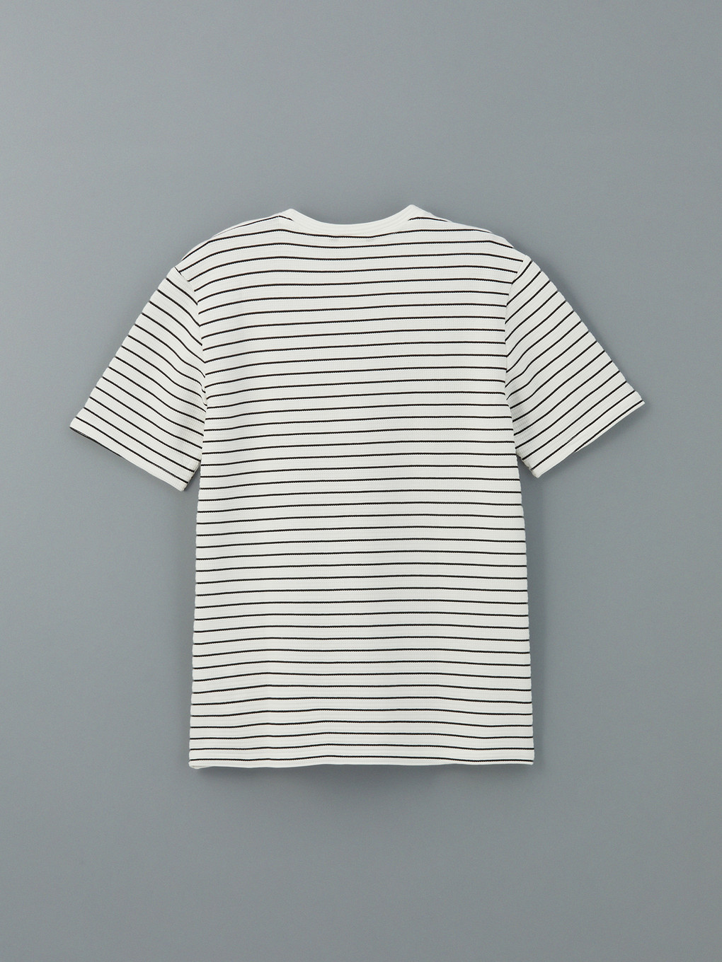 Crew Neck Short Sleeve Striped Jersey Men's T-shirt-5
