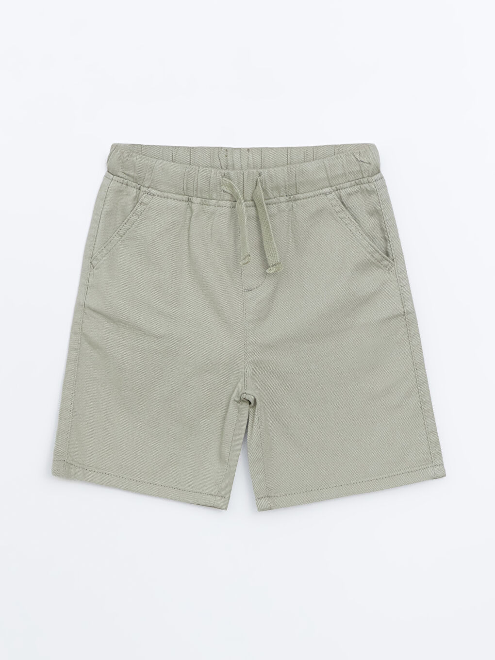 Shorts Basiques en Gabardine à Taille Élastiquée pour Garçons-2