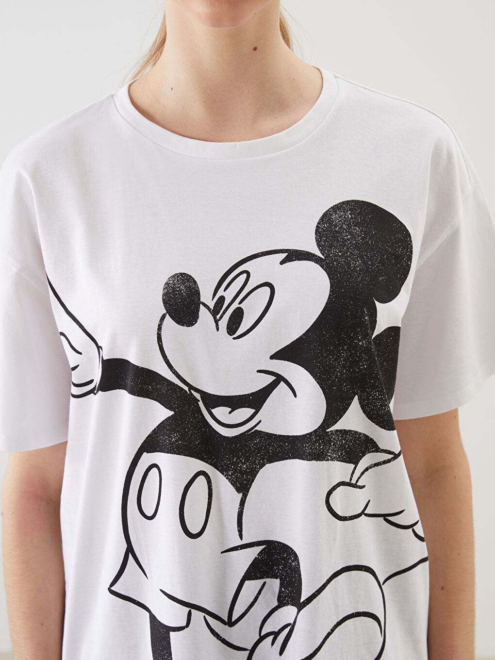 Ženska majica sa otiskom Mickey Mouse i okruglim izrezom -S5DH31Z8-Q6K
