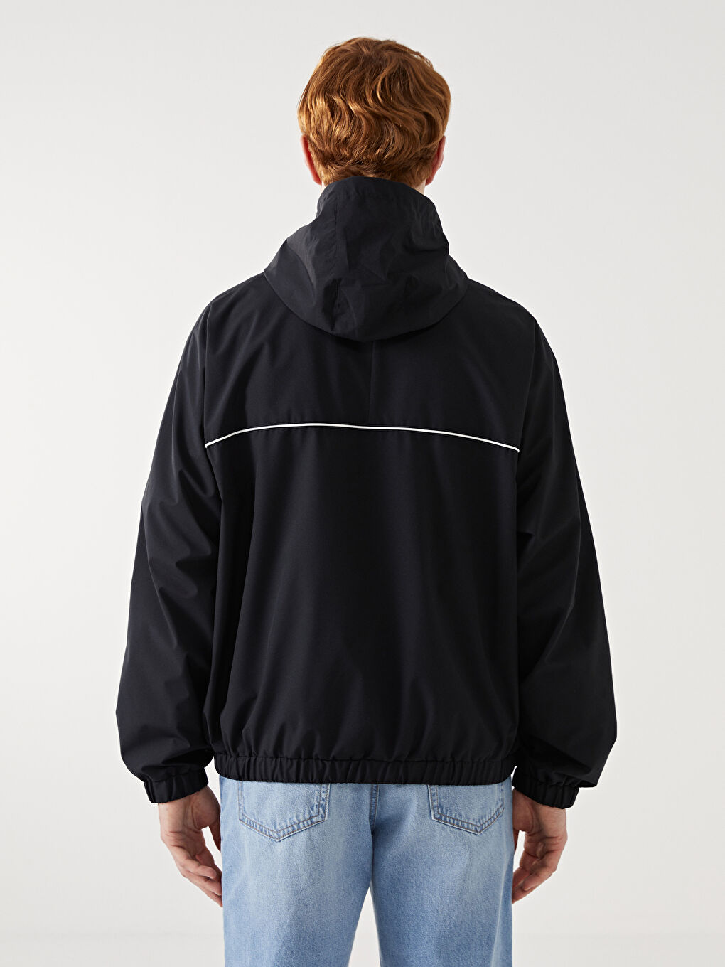 Relaxed Fit Hooded Men's Thin Coat -S5DH69Z8-CVL