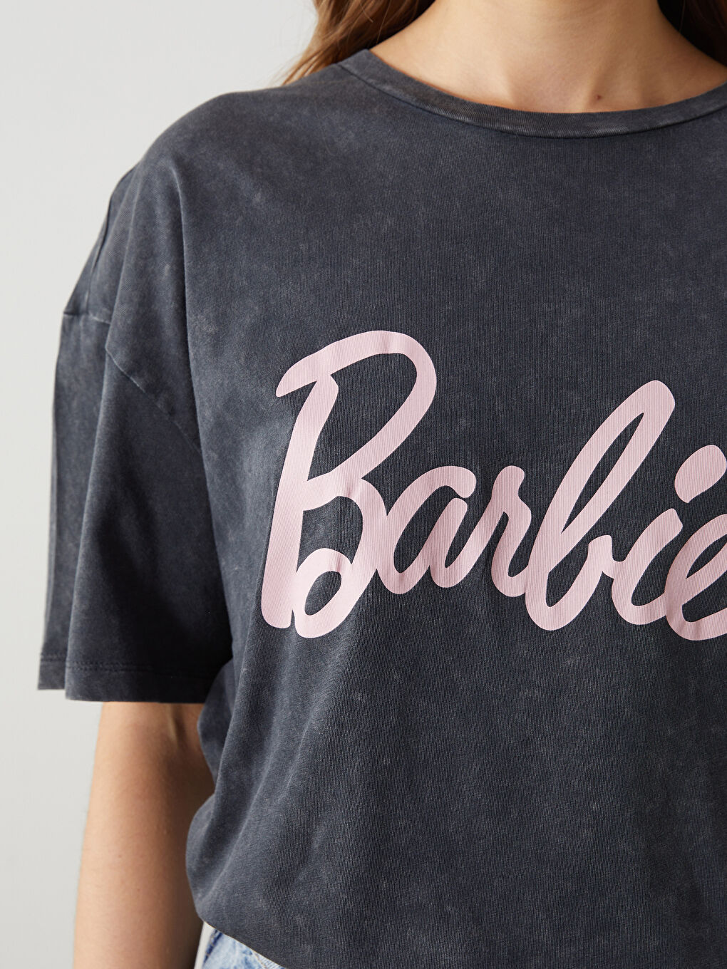 Crew Neck Barbie Printed Women's T-Shirt -S5DH76Z8-RFL