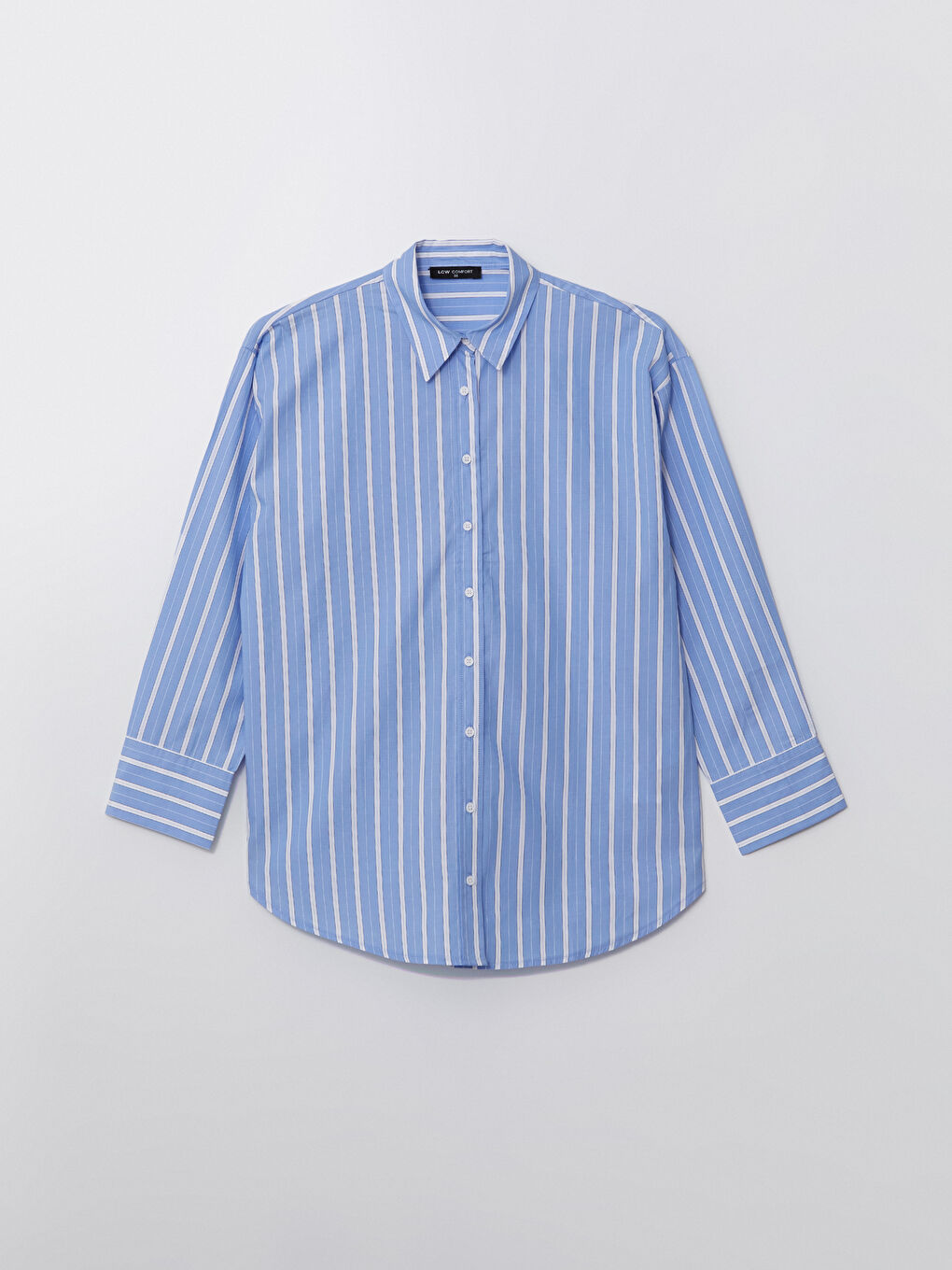 Striped Oversize Poplin Women's Shirt -S5DH80Z8-LEN