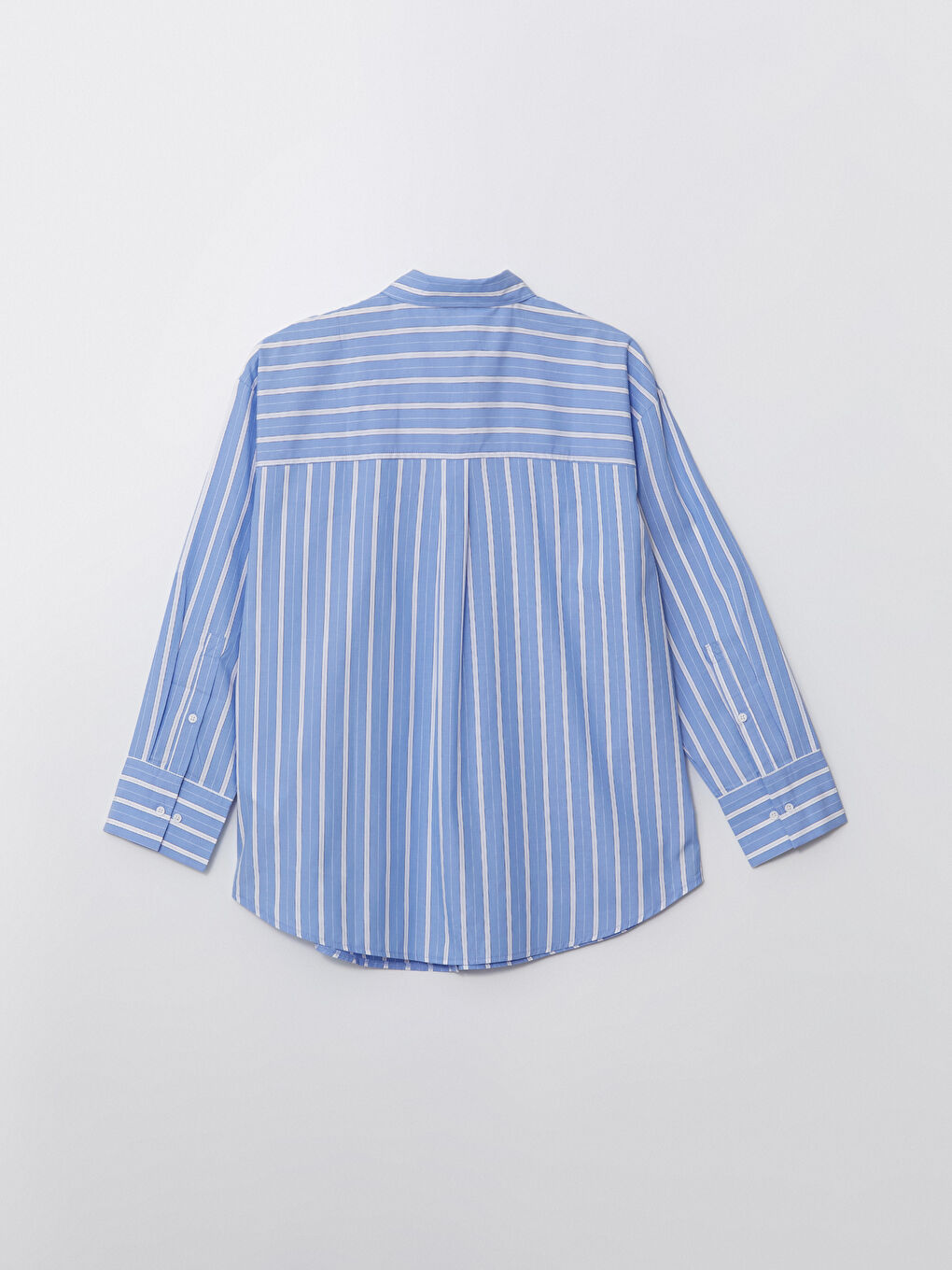 Striped Oversize Poplin Women's Shirt -S5DH80Z8-LEN
