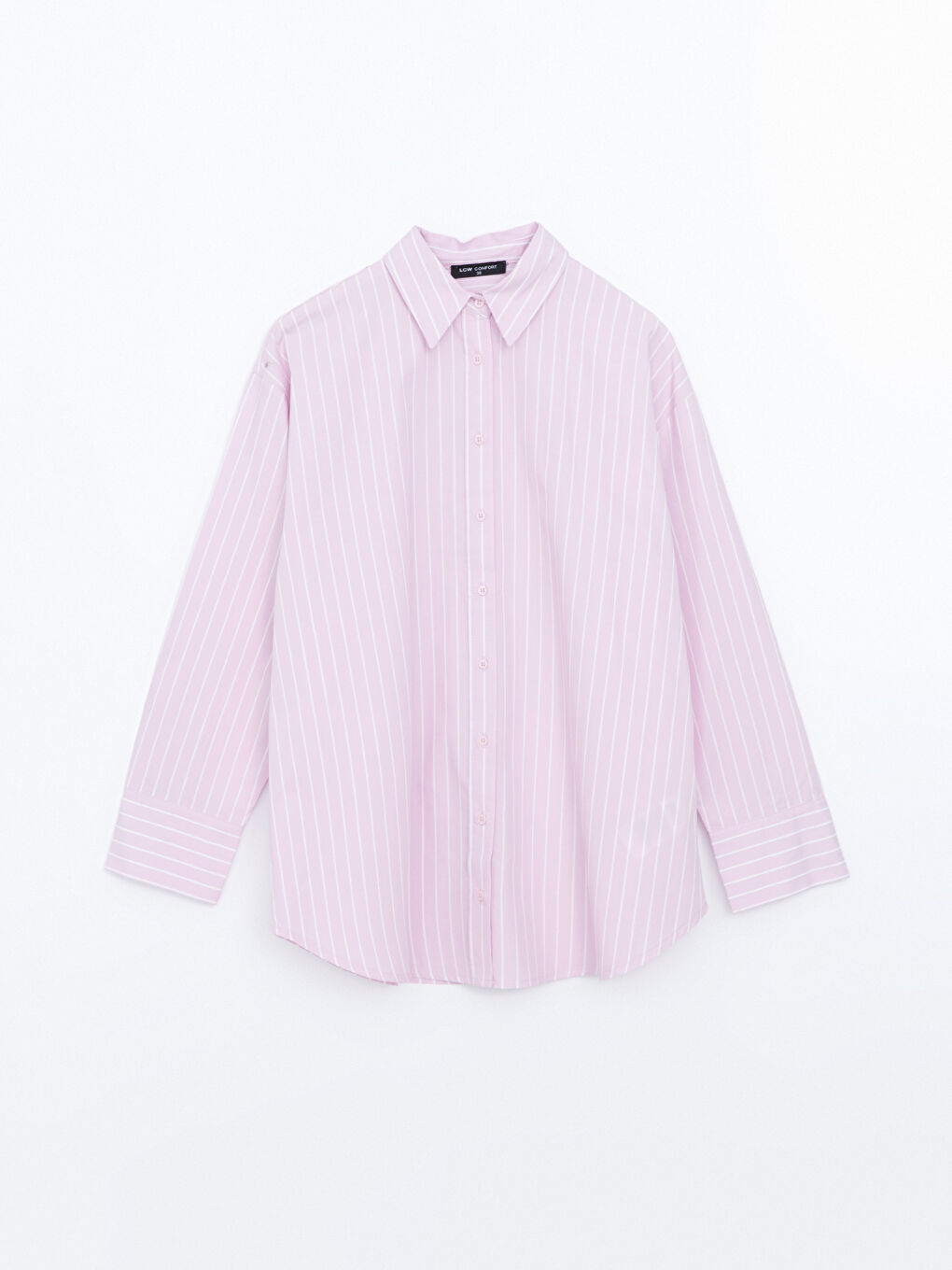 LC Waikiki Prugasta prevelika poplin ženska košulja -S5DH80Z8-LGL