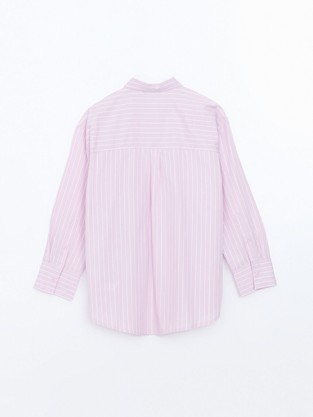 LC Waikiki Prugasta prevelika poplin ženska košulja -S5DH80Z8-LGL