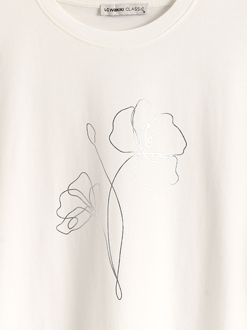 Crew Neck Printed Women's T-Shirt-2