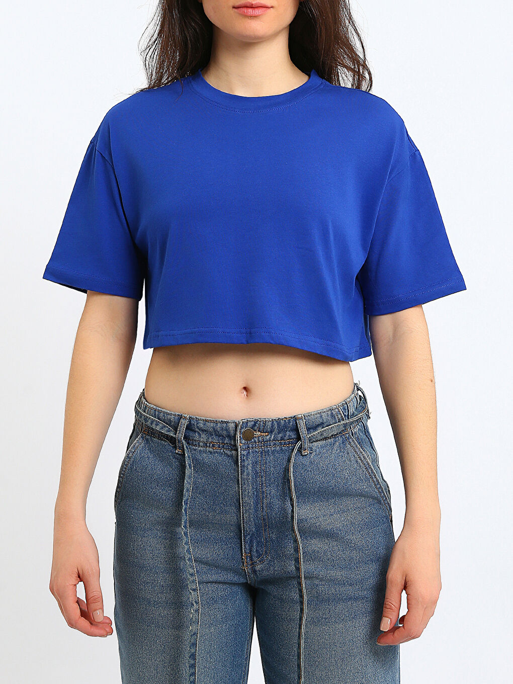 Crew Neck Women's Crop Top