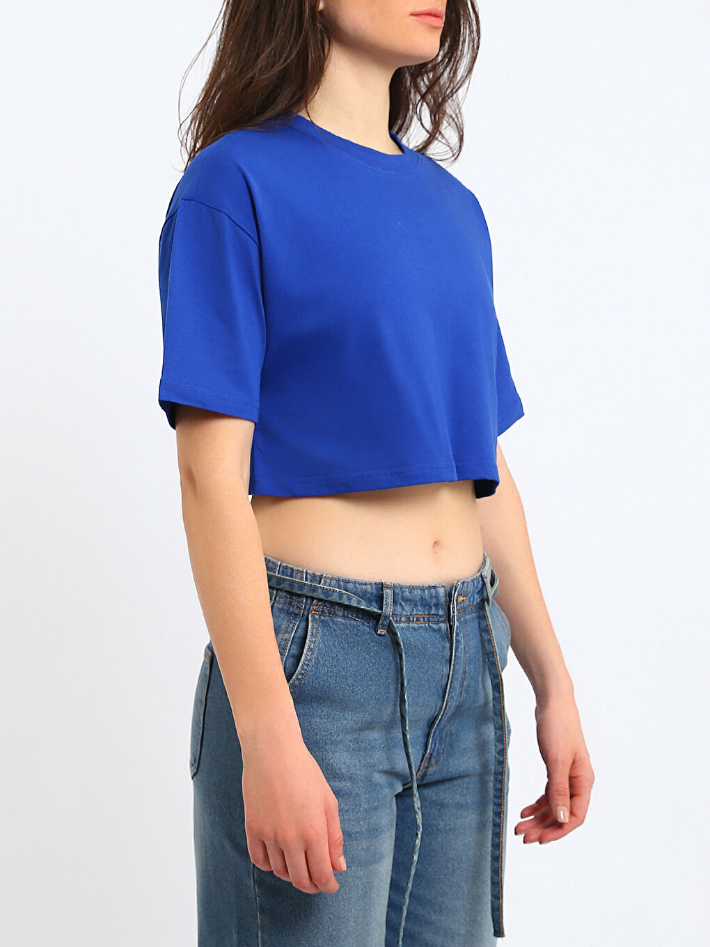 Crew Neck Women's Crop Top-3