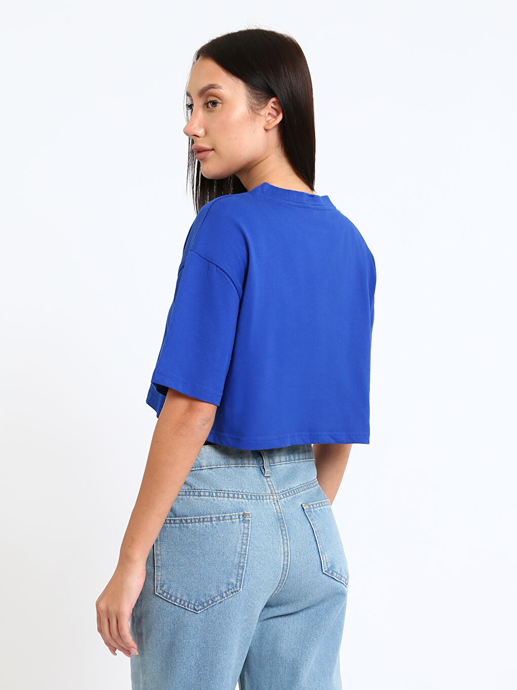 Crew Neck Women's Crop Top-5