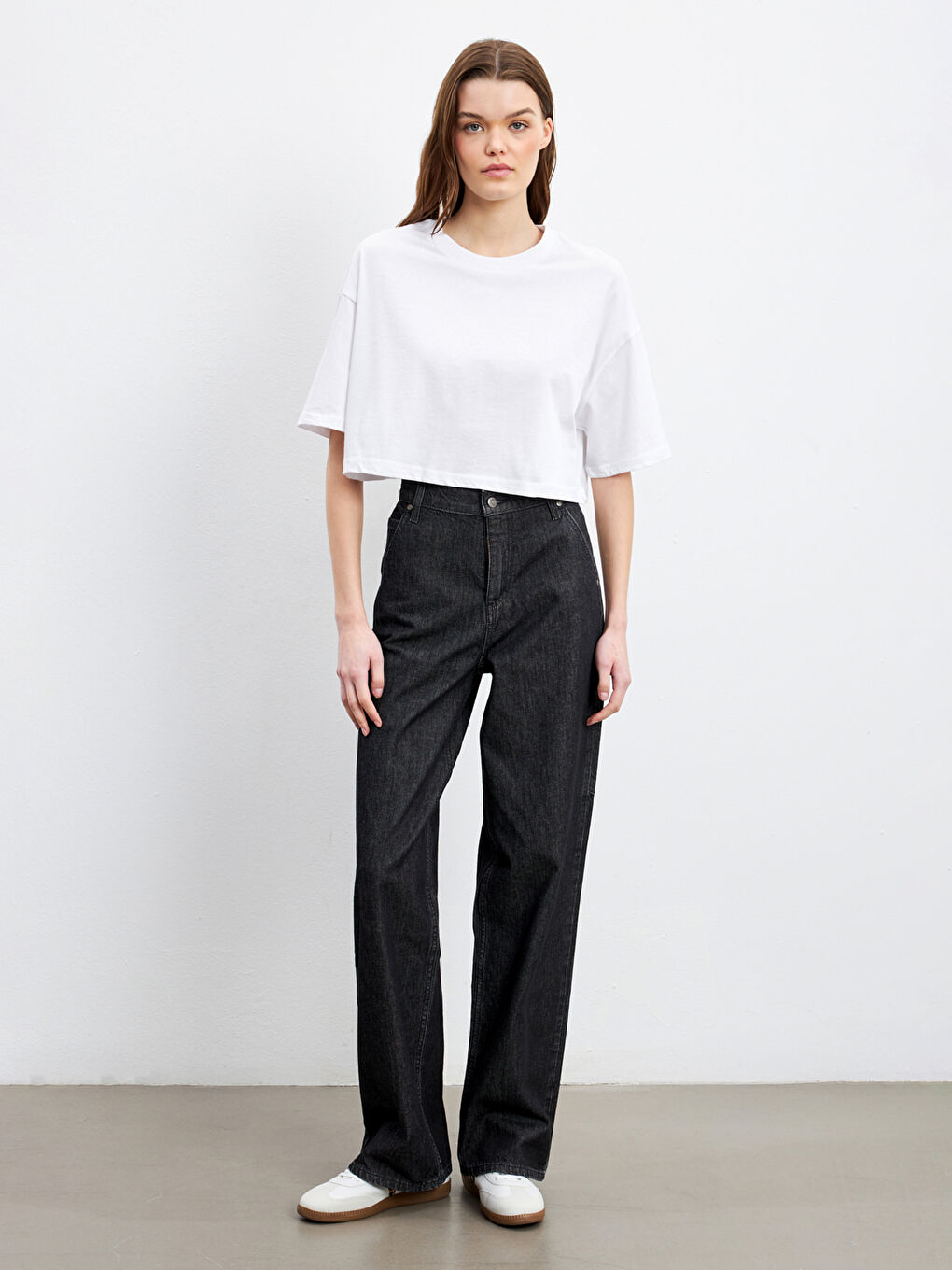Crew Neck Women's Crop Top -S5DH96Z8-Q6K
