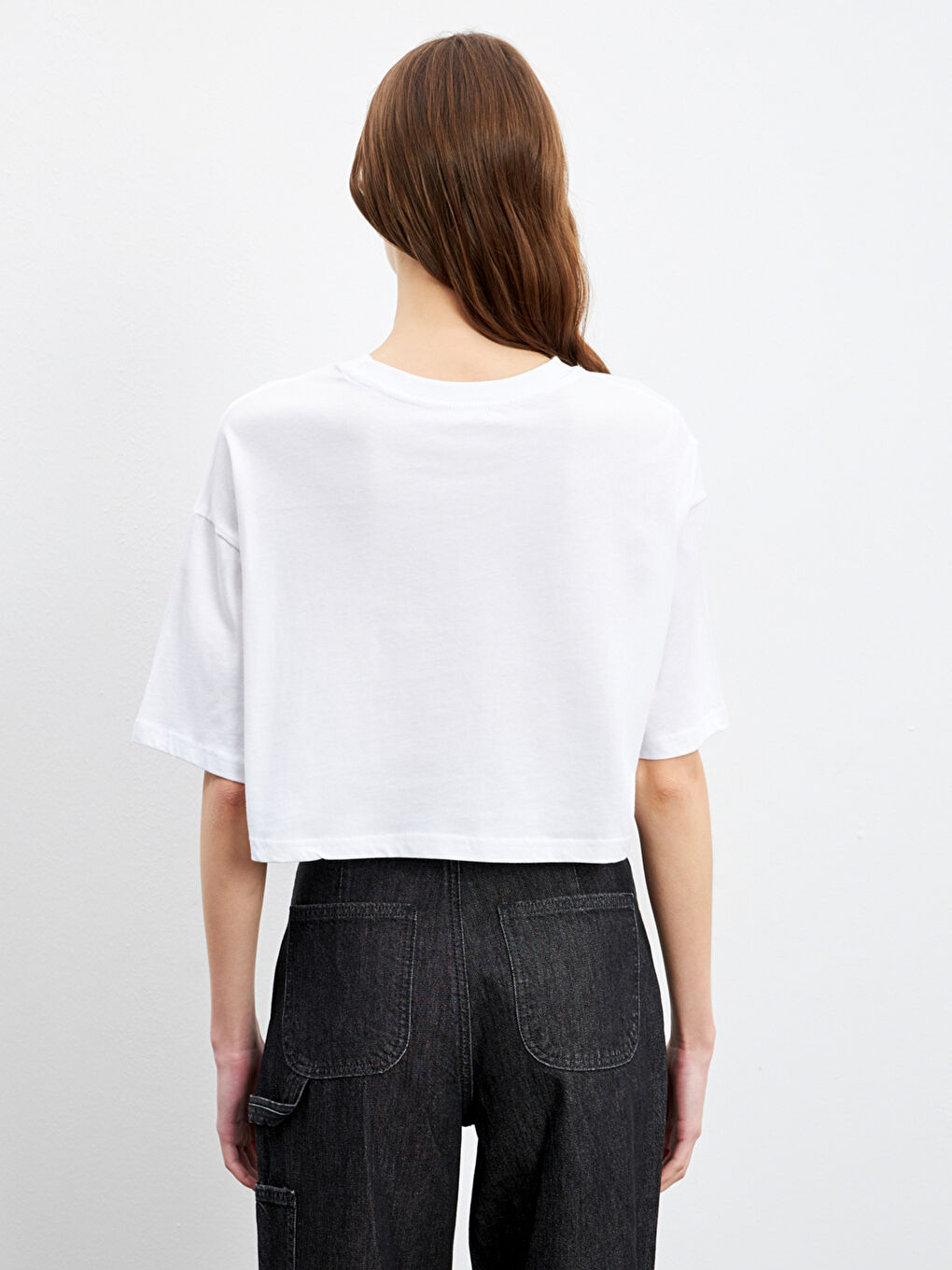 Crew Neck Women's Crop Top -S5DH96Z8-Q6K