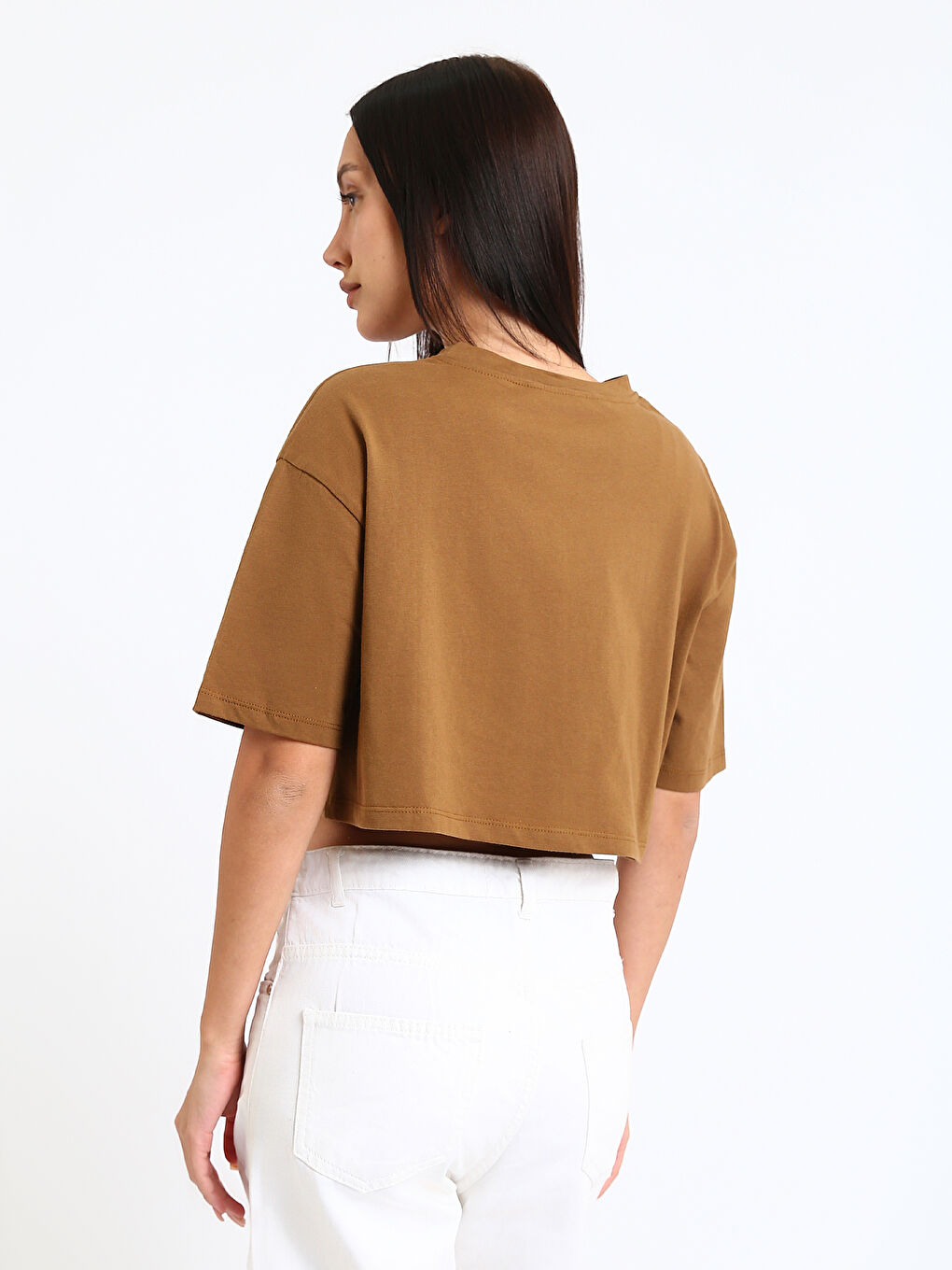 Crew Neck Women's Crop Top-4