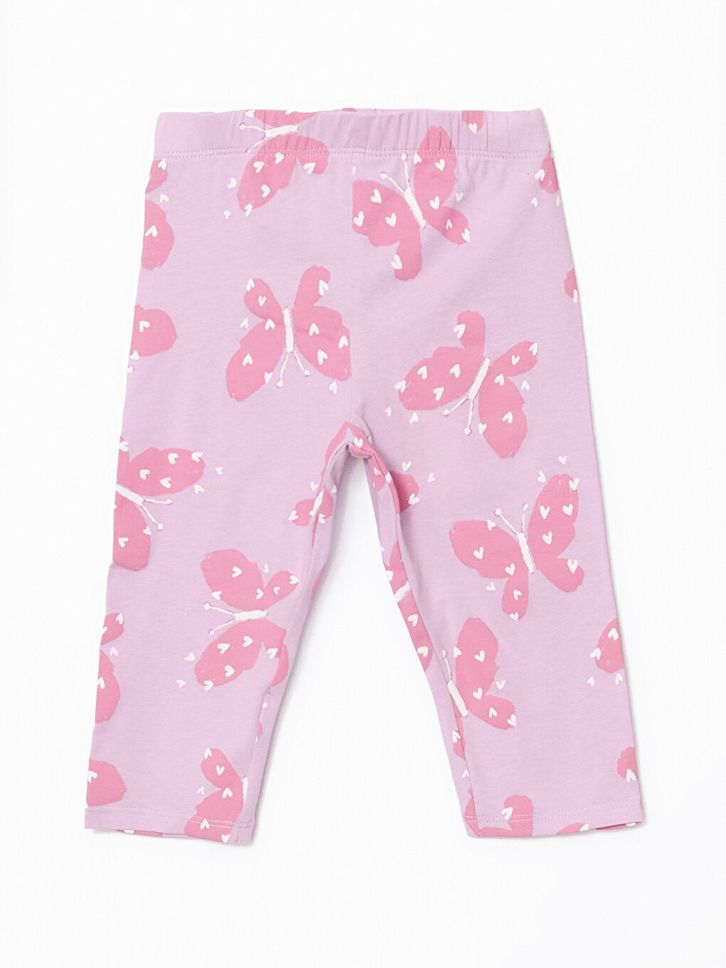 LCW Kids Lila Beli Lastikli Baskılı Kız Çocuk Tayt