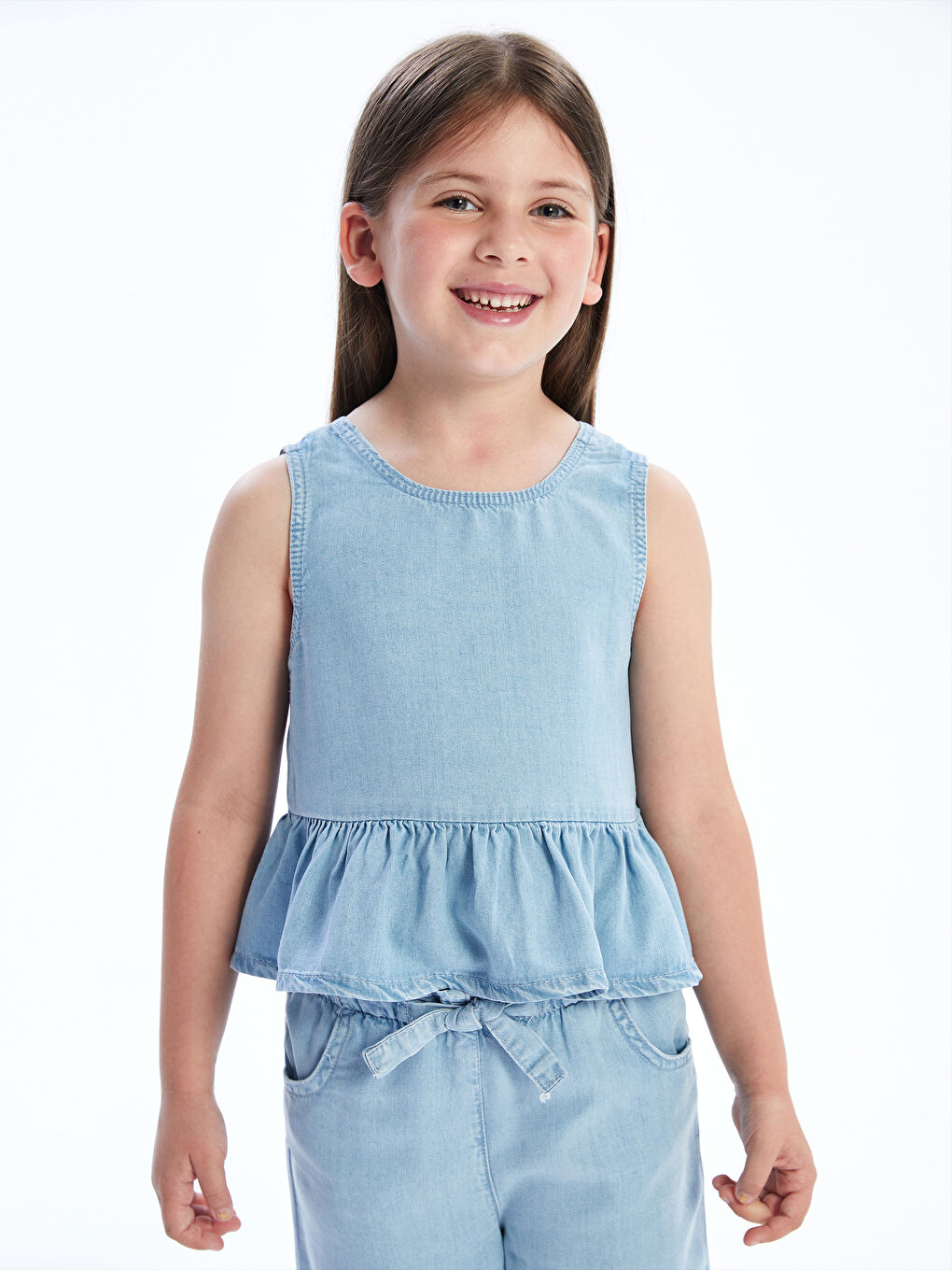 LCW Kids Girl BLUE Blouse -S5DI21Z1-LR1