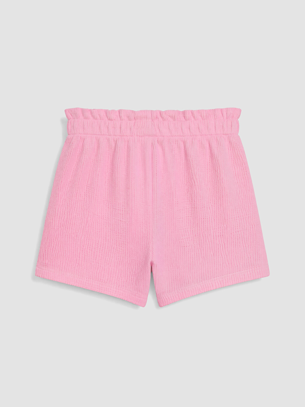 Pembe Düz Bağcıklı Kız Çocuk Şort-2