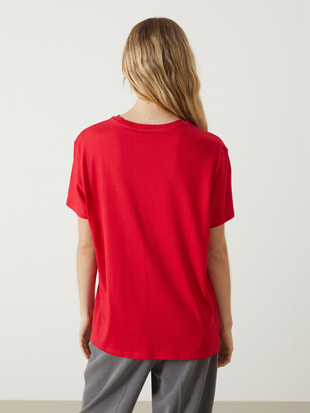 LCW Vision Crew Neck Italy Printed Women's T-Shirt -S5DI31Z8-KF0