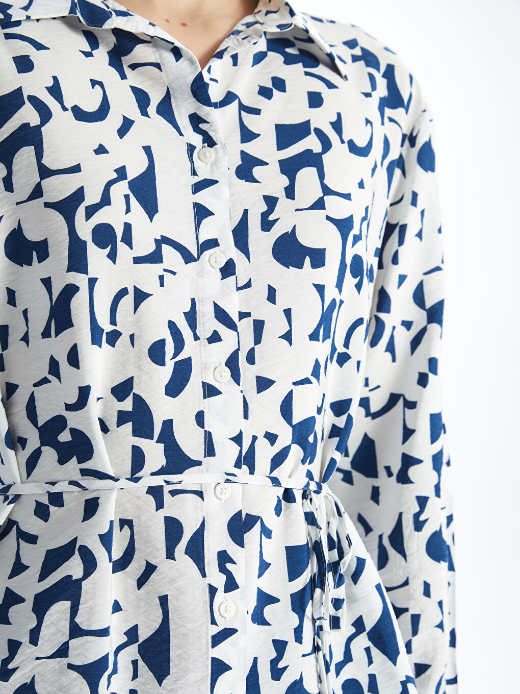 Loose Fit Patterned Women's Shirt -S5DI68Z8-VE4