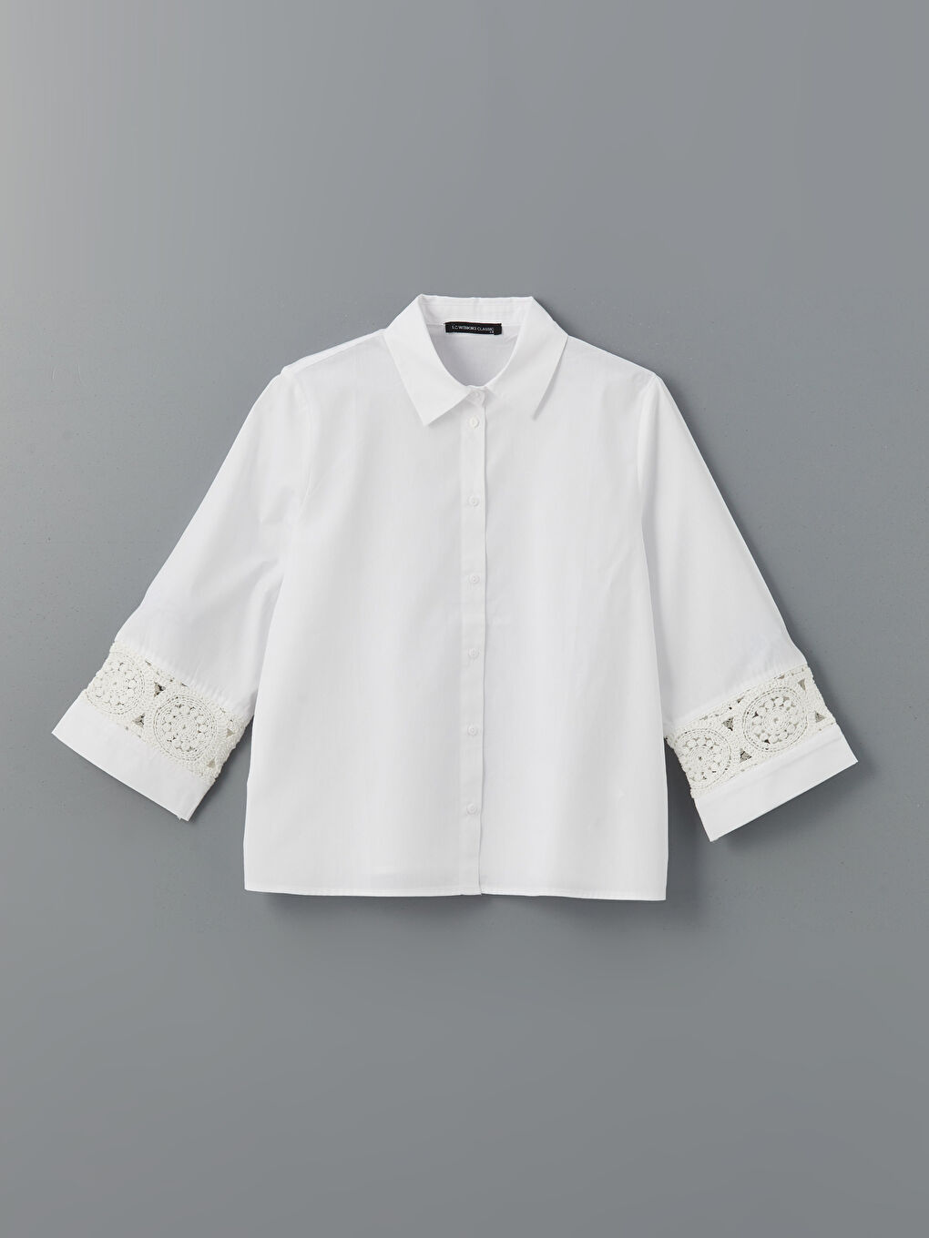 Lace Detailed Oversize Women's Shirt -S5DI93Z8-EEW