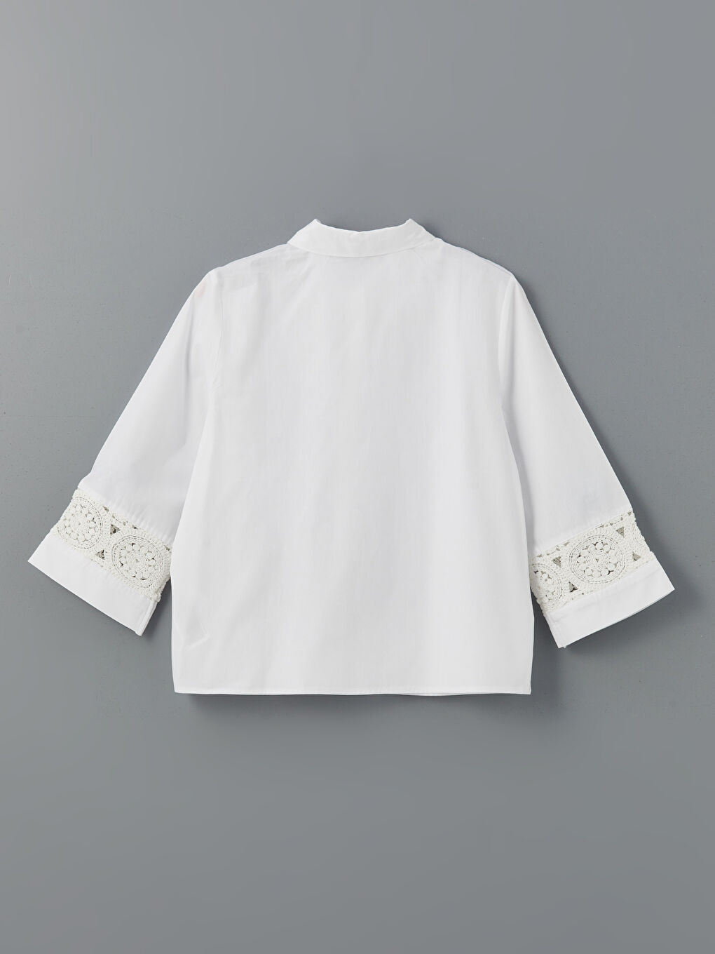 Lace Detailed Oversize Women's Shirt -S5DI93Z8-EEW