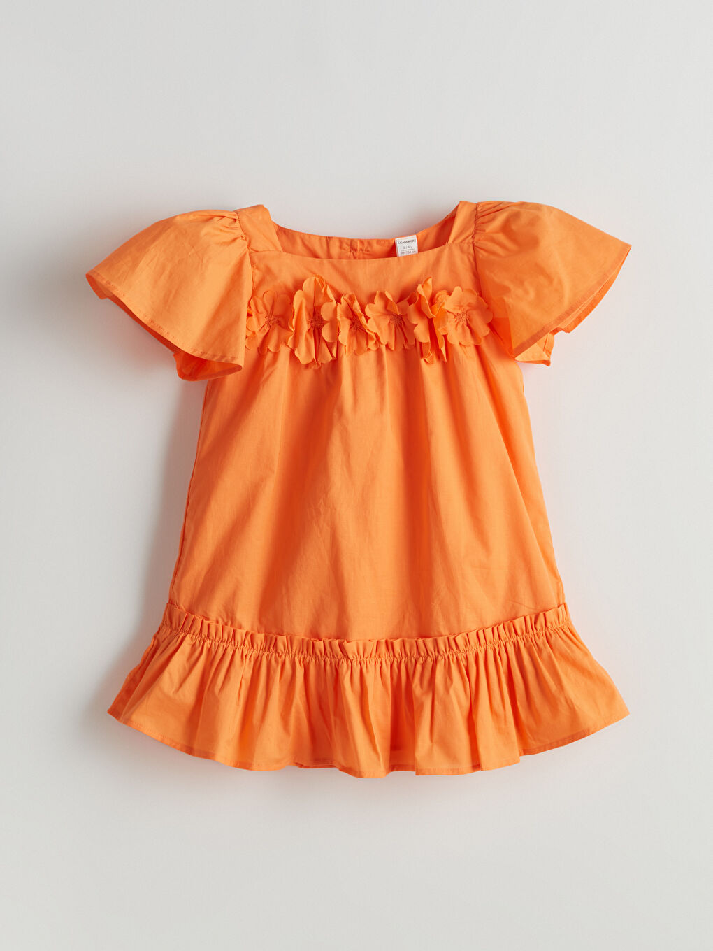 Square Collar Girls' Poplin Dress -S5DJ12Z1-GBE