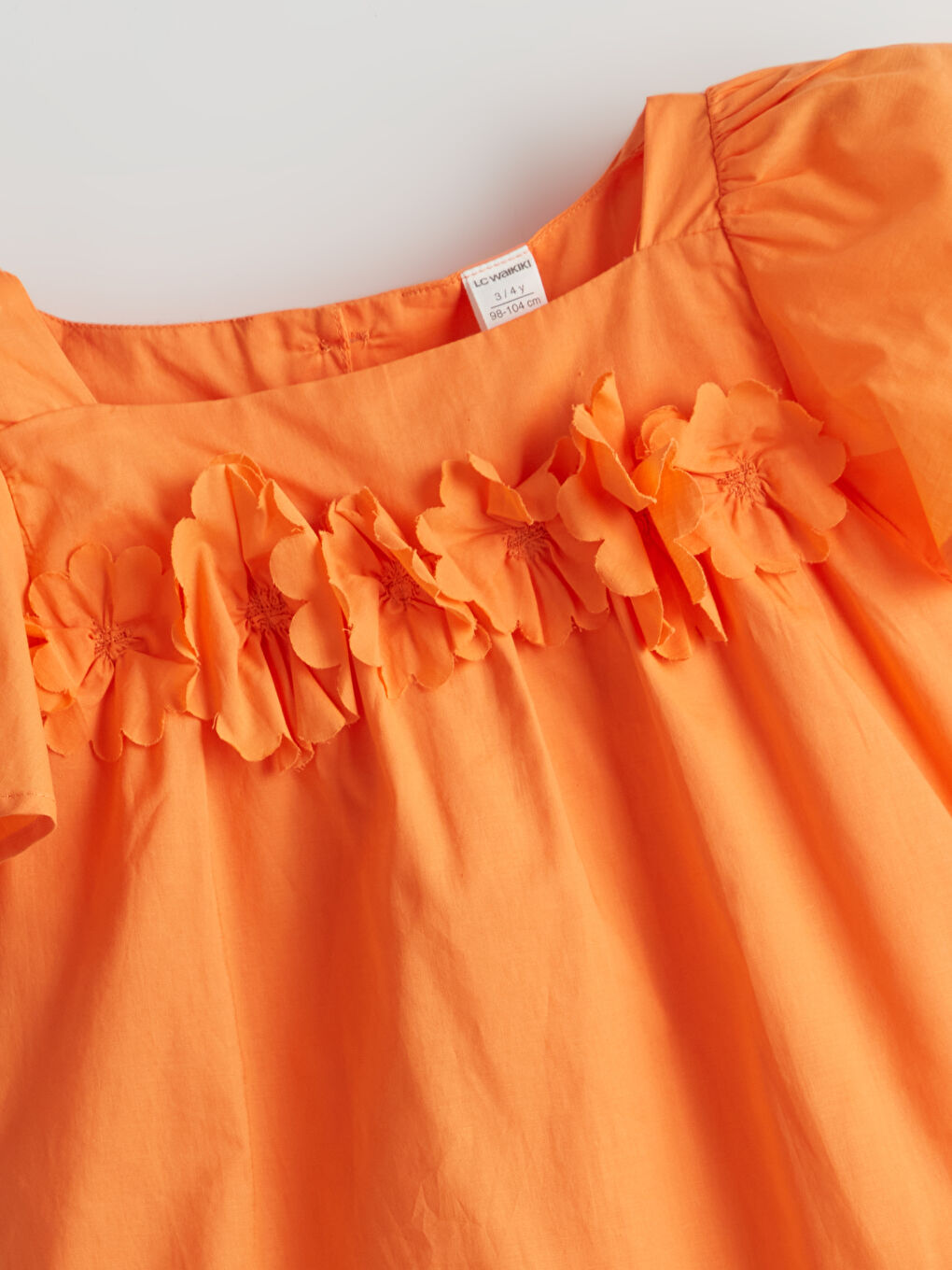 Square Collar Girls' Poplin Dress -S5DJ12Z1-GBE