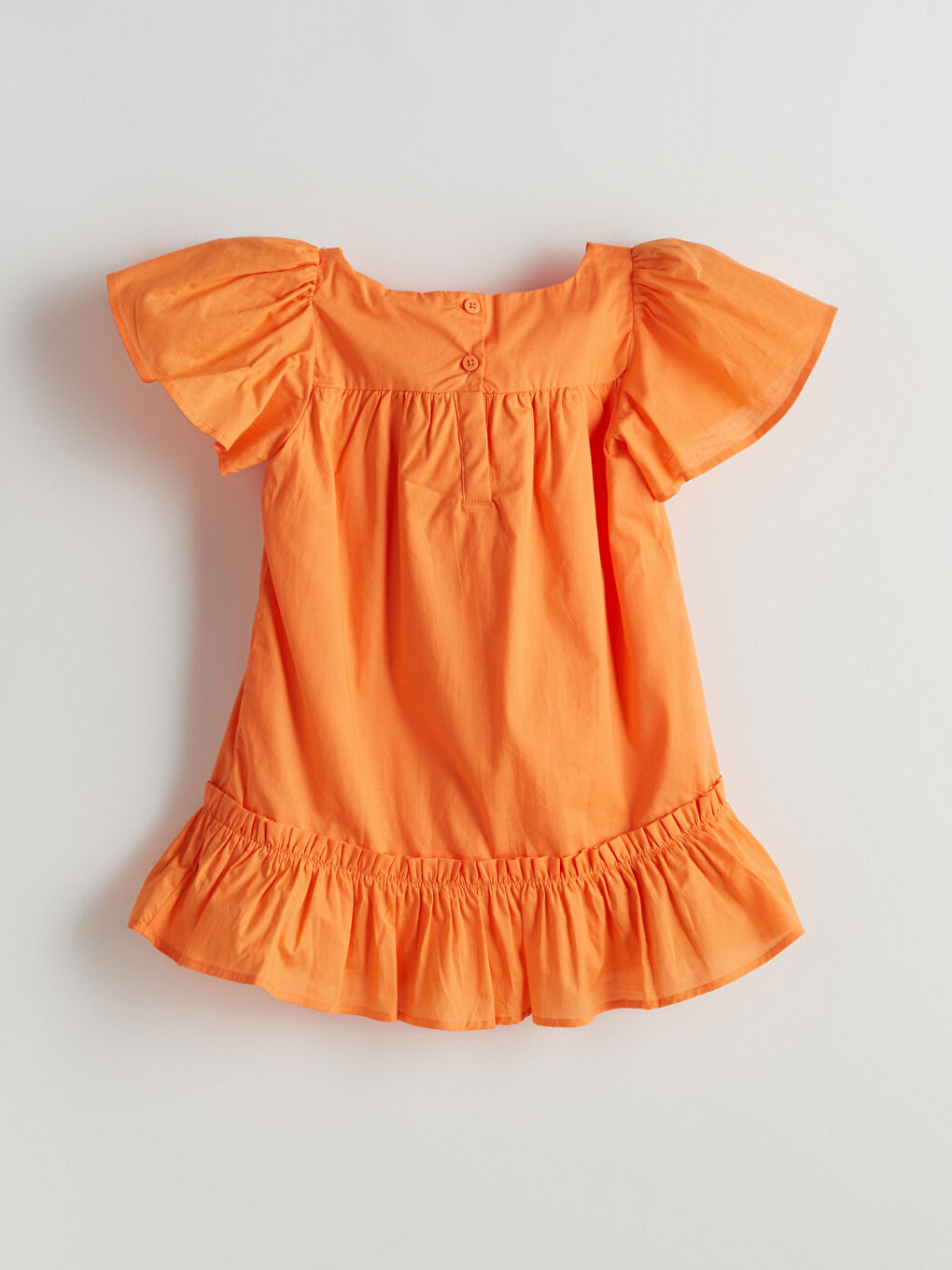 Square Collar Girls' Poplin Dress -S5DJ12Z1-GBE
