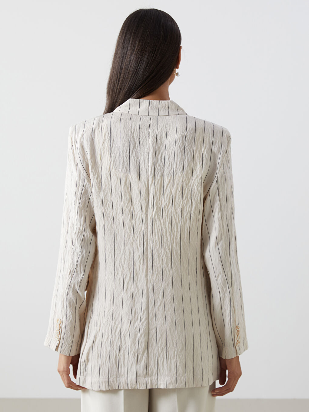 Striped Women's Blazer Jacket -S5DJ38Z8-ELZ
