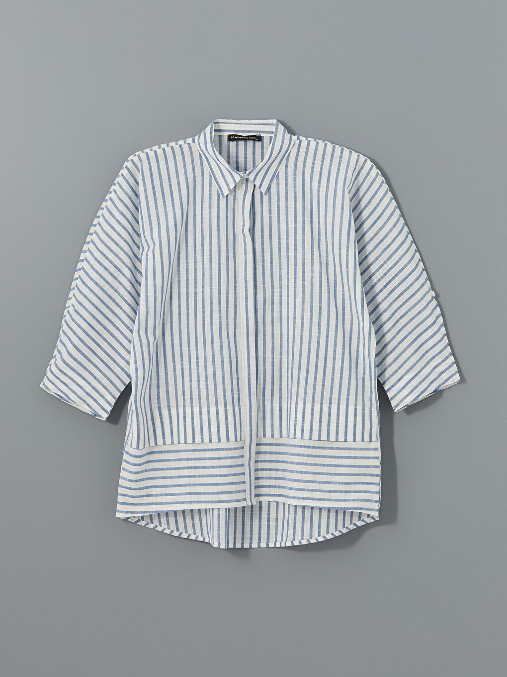 Loose Fit Striped Women's Shirt -S5DJ42Z8-LEN