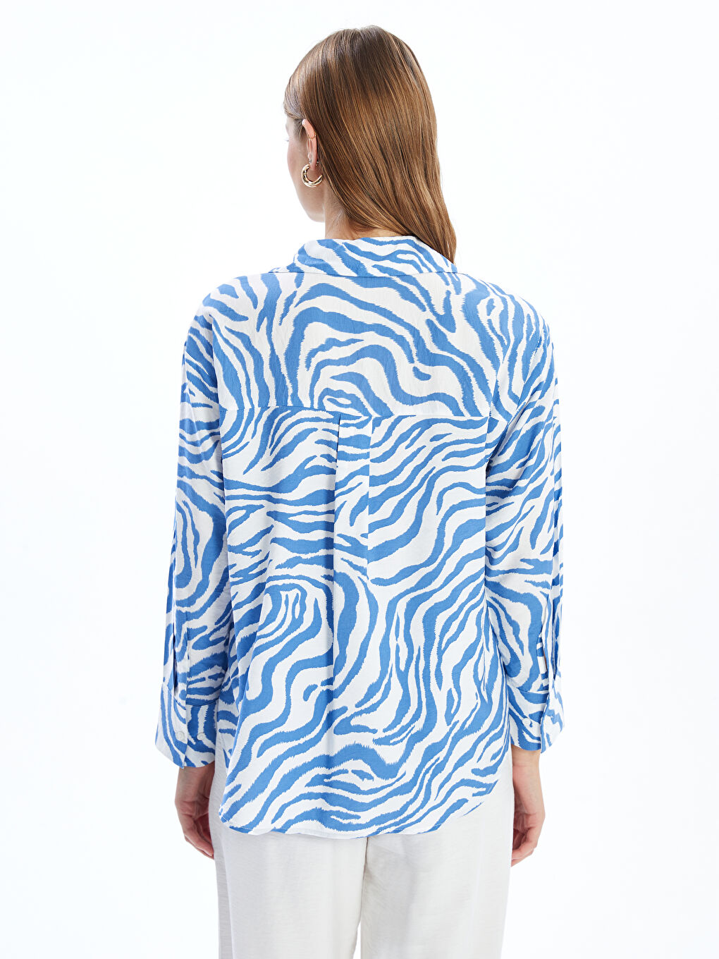 Loose Fit Patterned Women's Shirt -S5DJ43Z8-LQQ