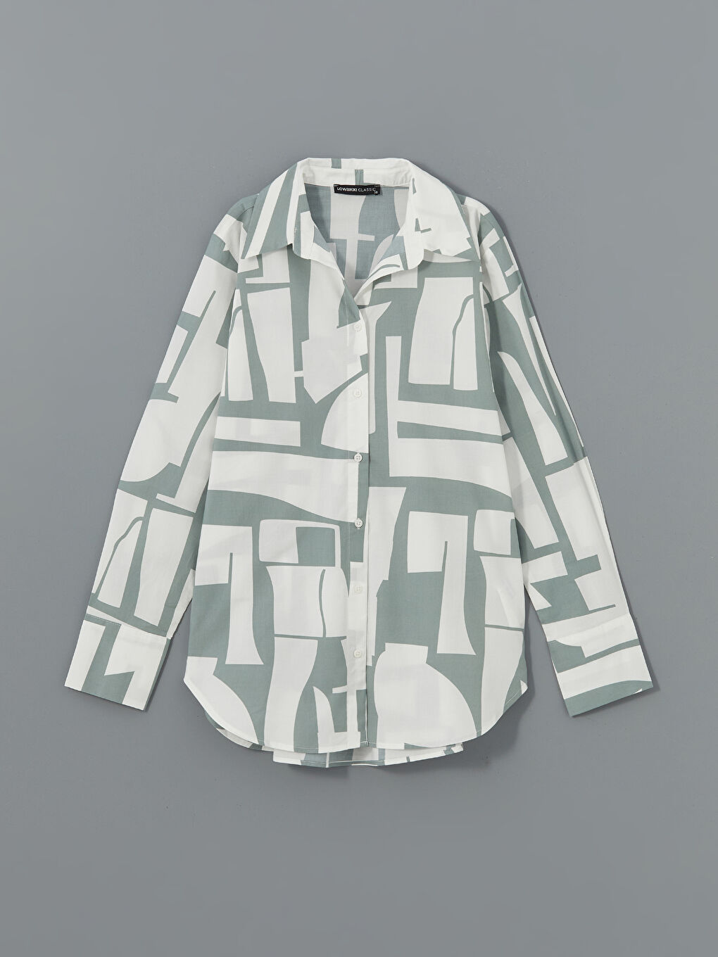 Patterned Poplin Women's Shirt -S5DJ46Z8-LRR