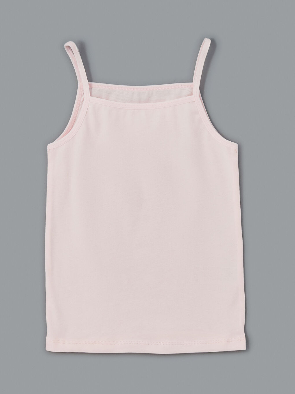 Pembe Kare Yaka Kız Çocuk Atlet