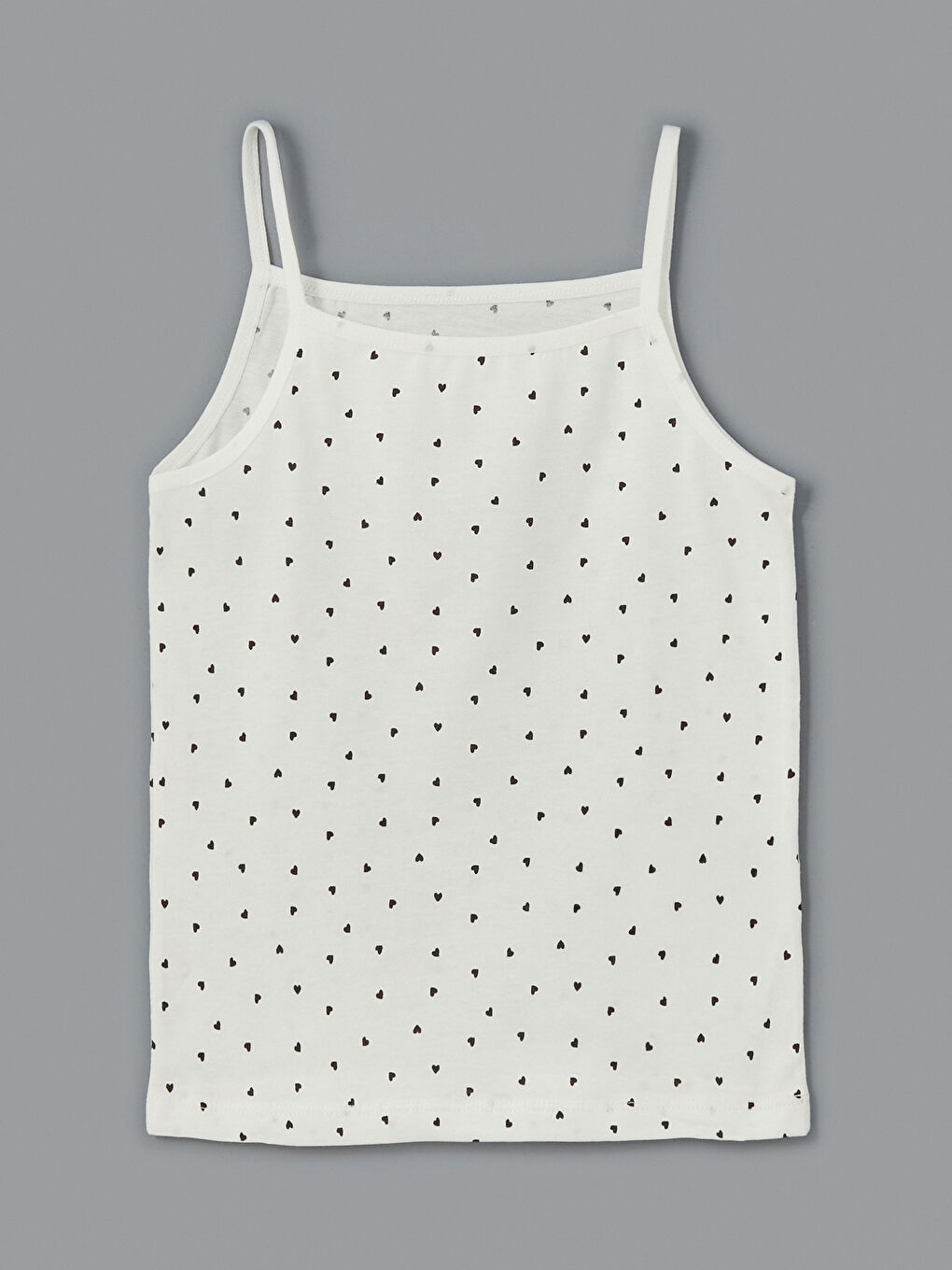 Ekru Kare Yaka Kız Çocuk Atlet