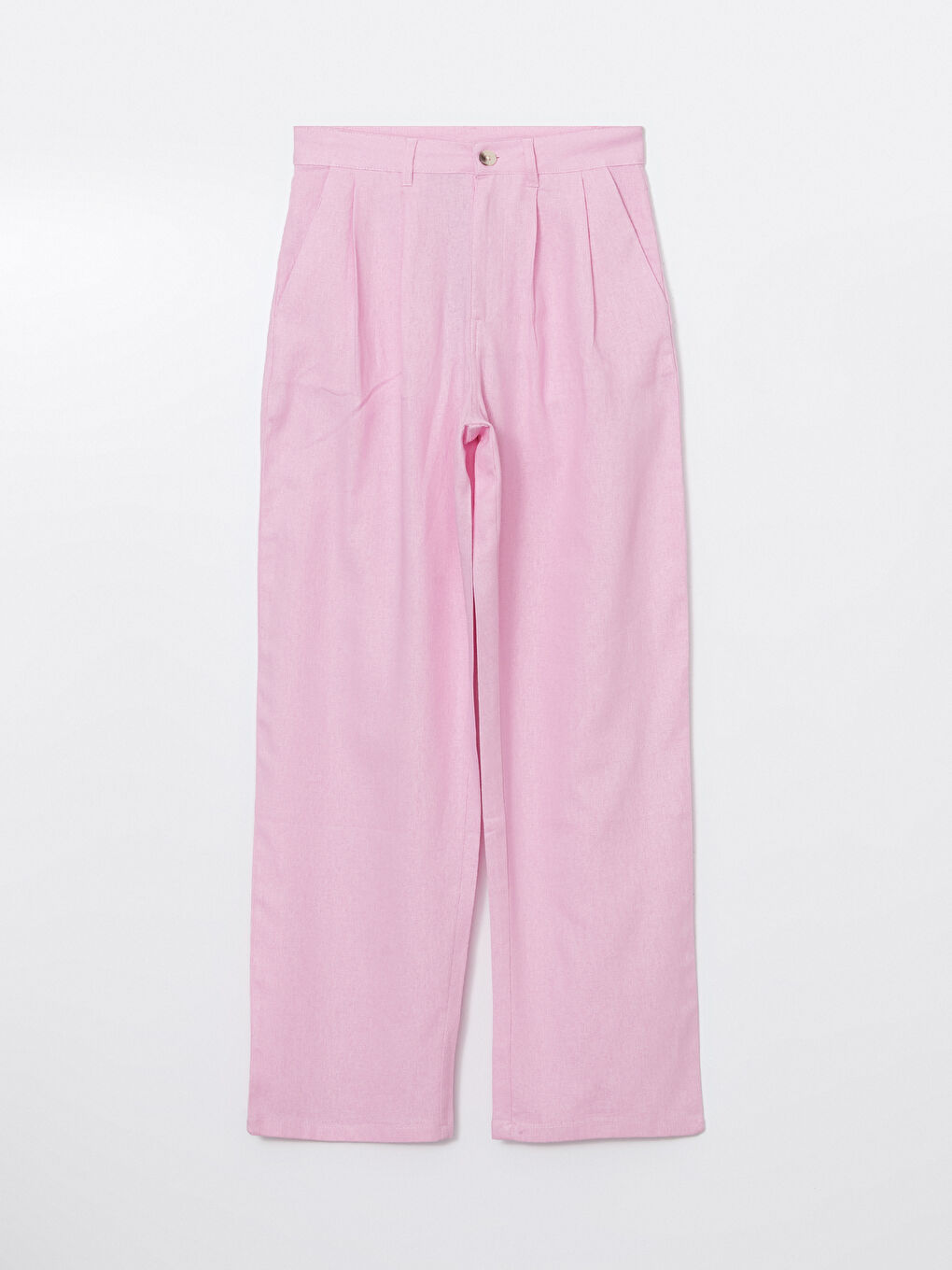 Široke pantalone za žene od mešavine lana -S5DK02Z8-CVR