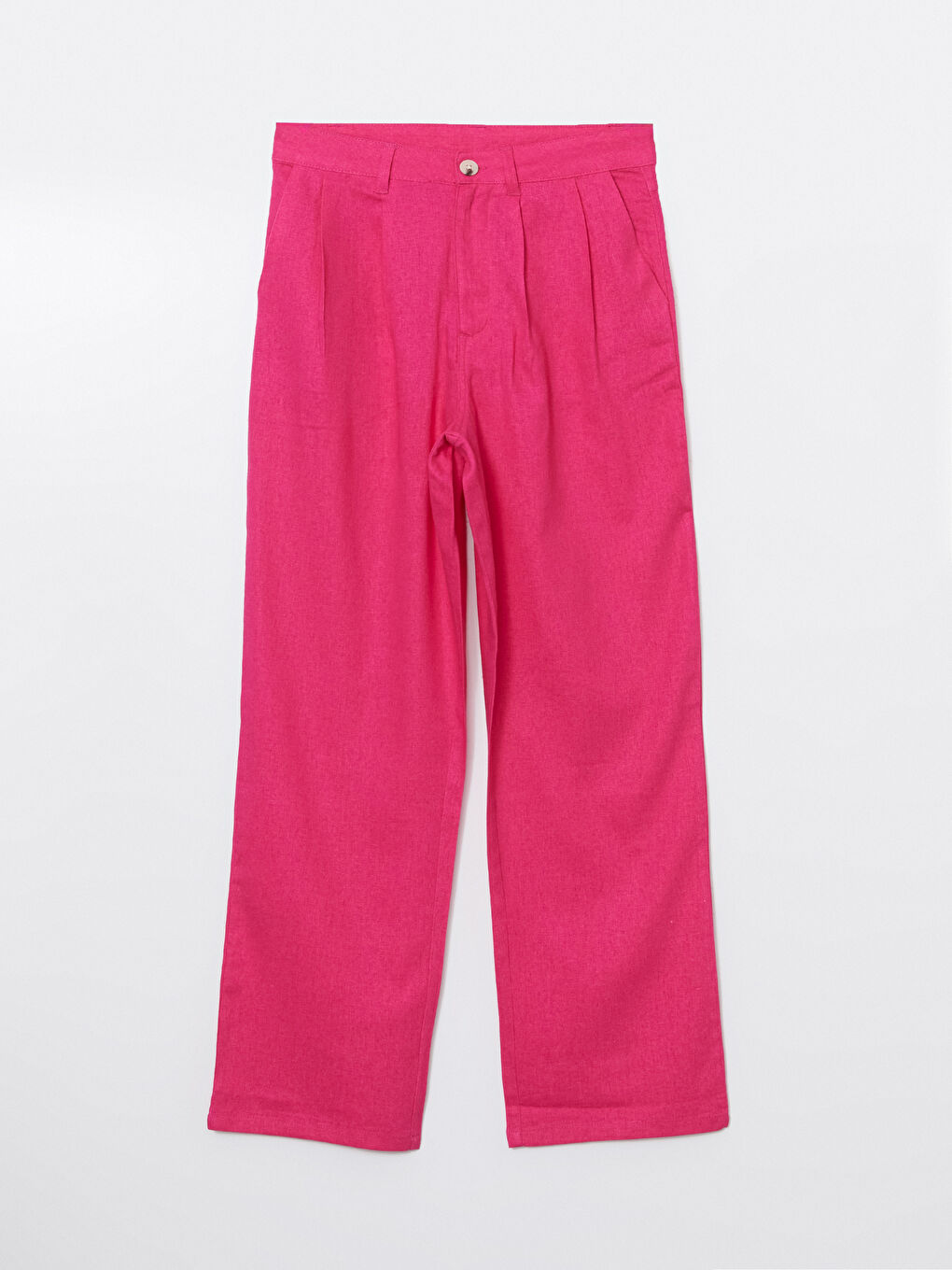 Široke pantalone za žene od mešavine lana -S5DK02Z8-DTZ