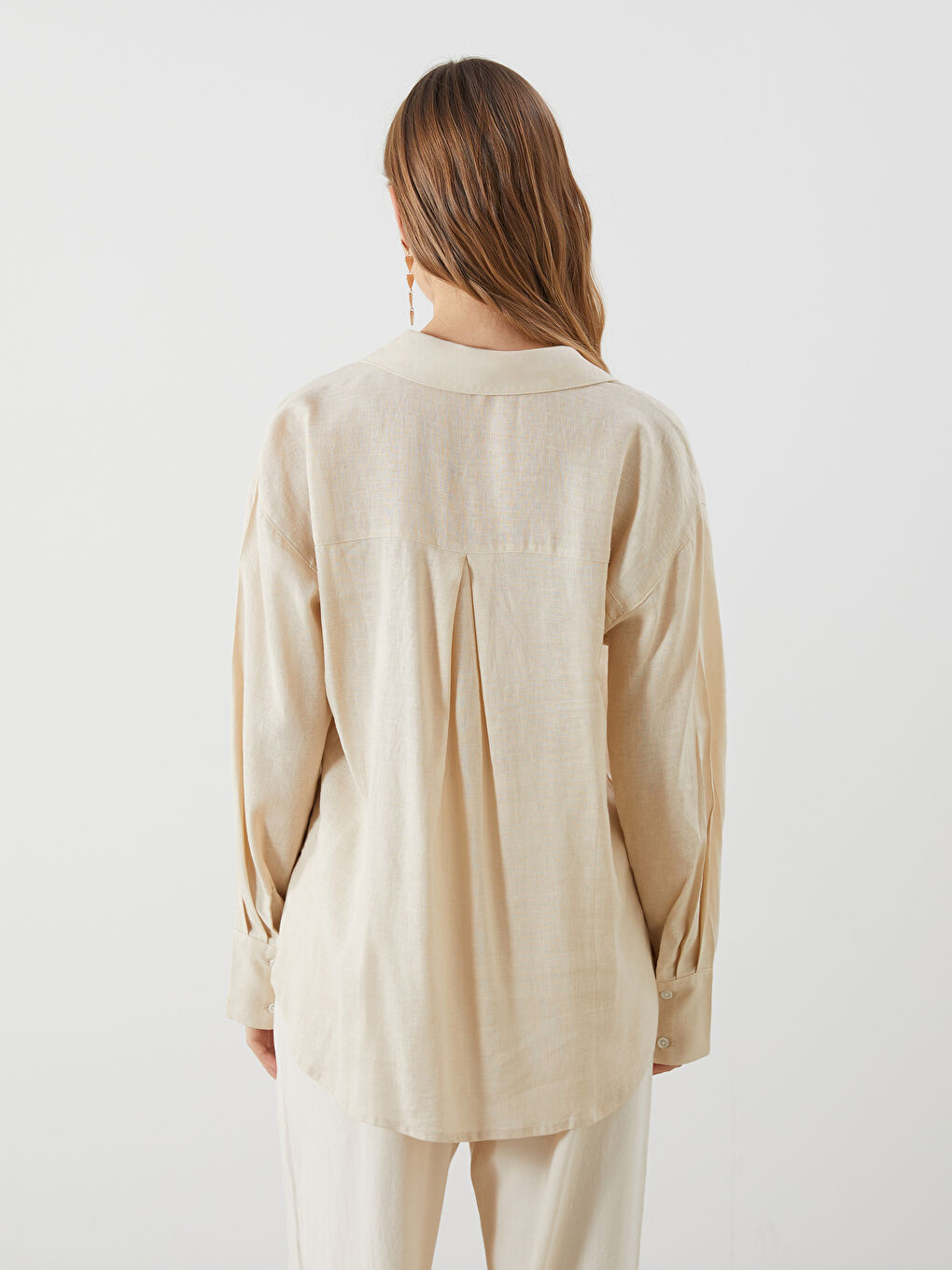 Linen Blend Women's Shirt -S5DK04Z8-VHM