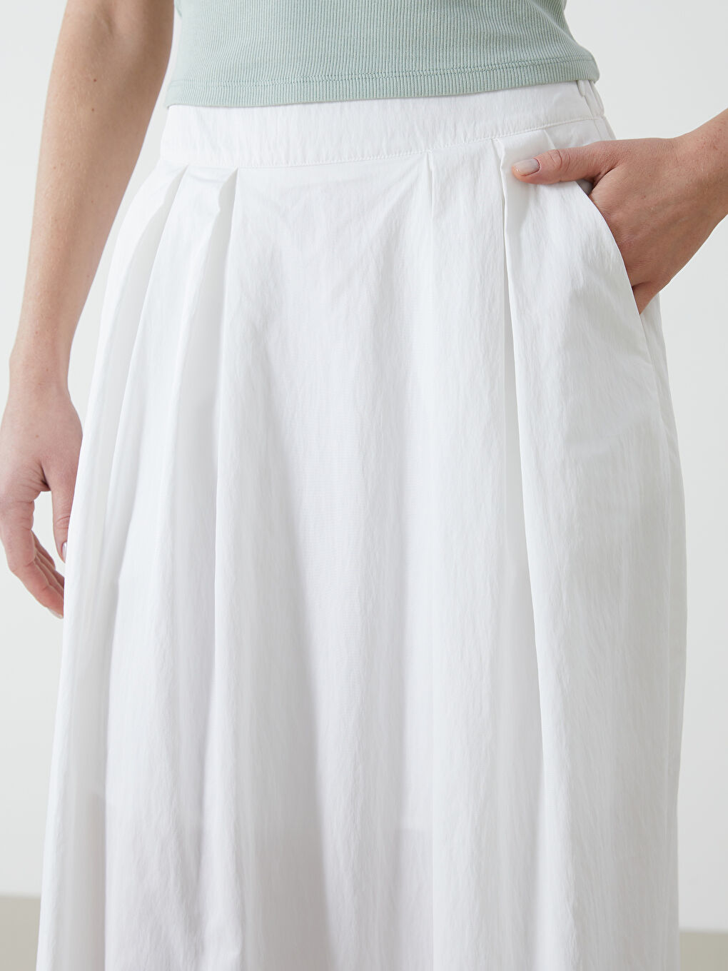 Elasticated Waist Women's Skirt -S5DK07Z8-J1F