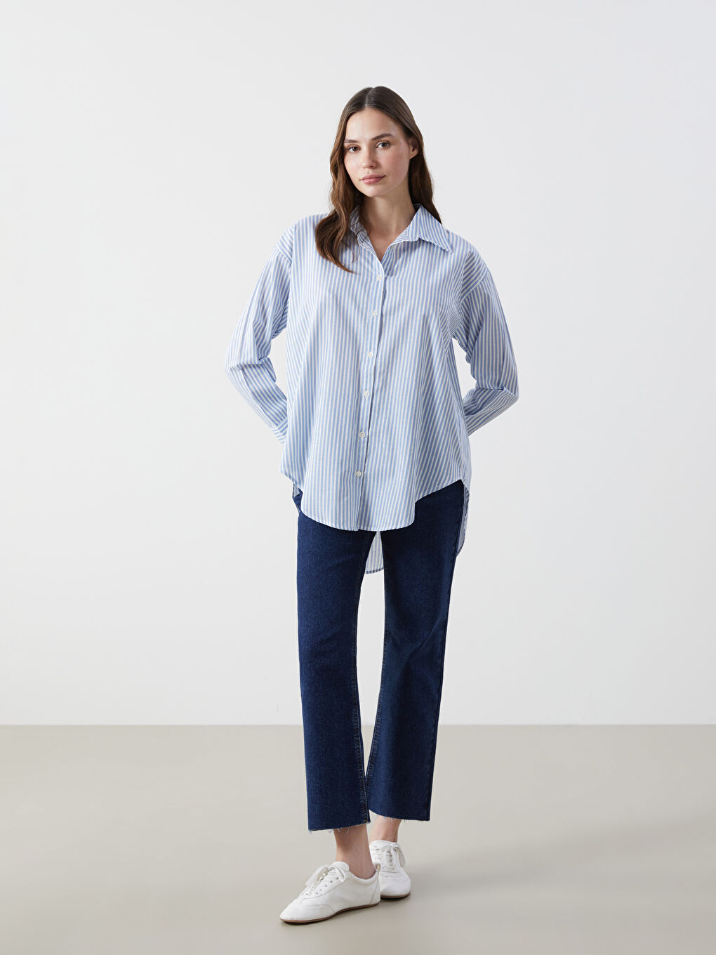 Striped Women's Shirt Tunic-1