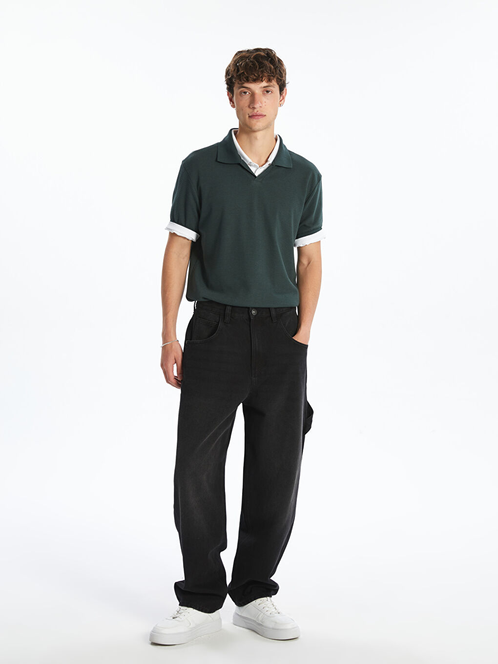 Polo Neck Pique Men's T-Shirt-1