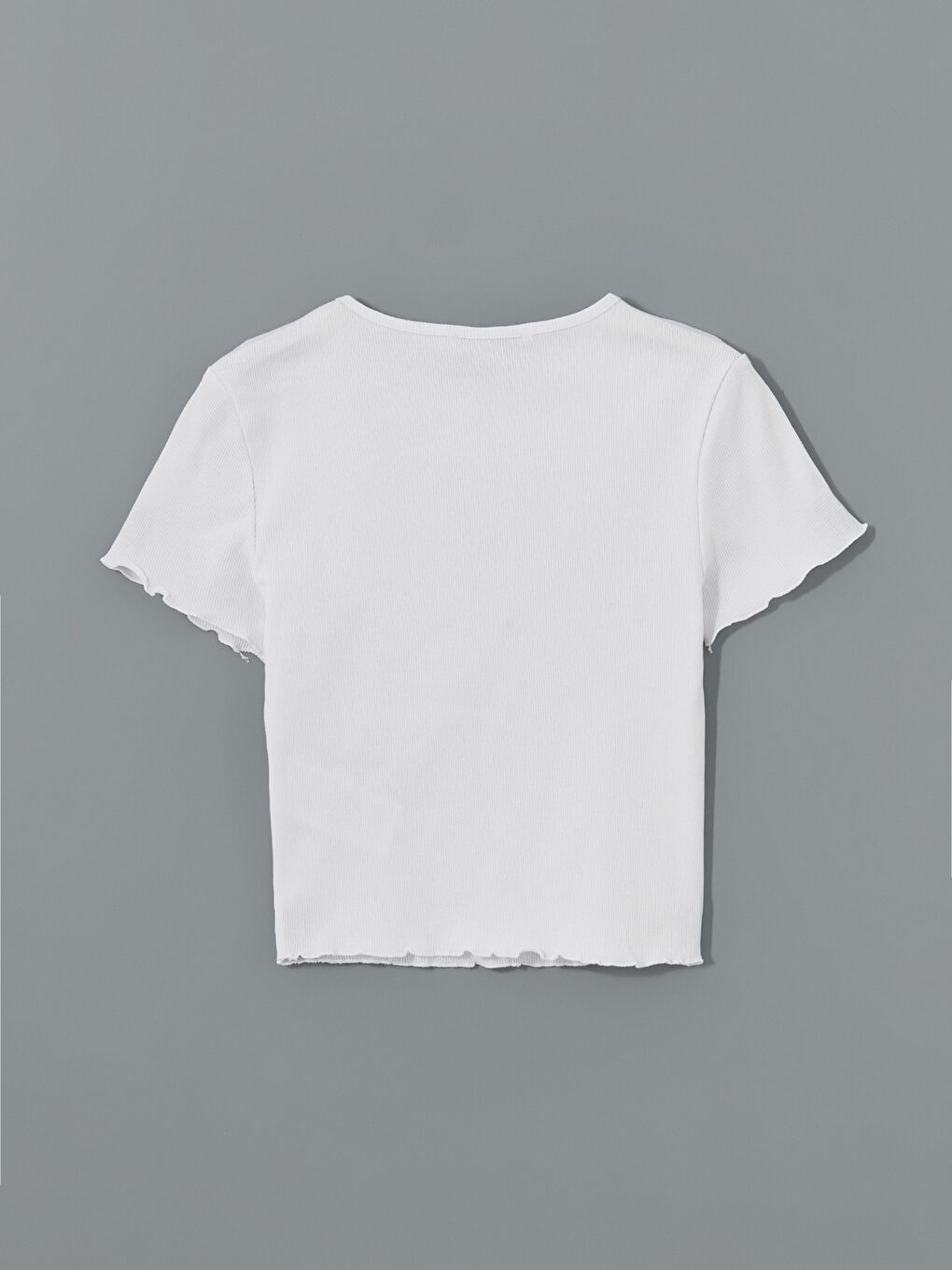 Crew Neck Embroidered Women's Crop Top -S5DK18Z8-Q6K