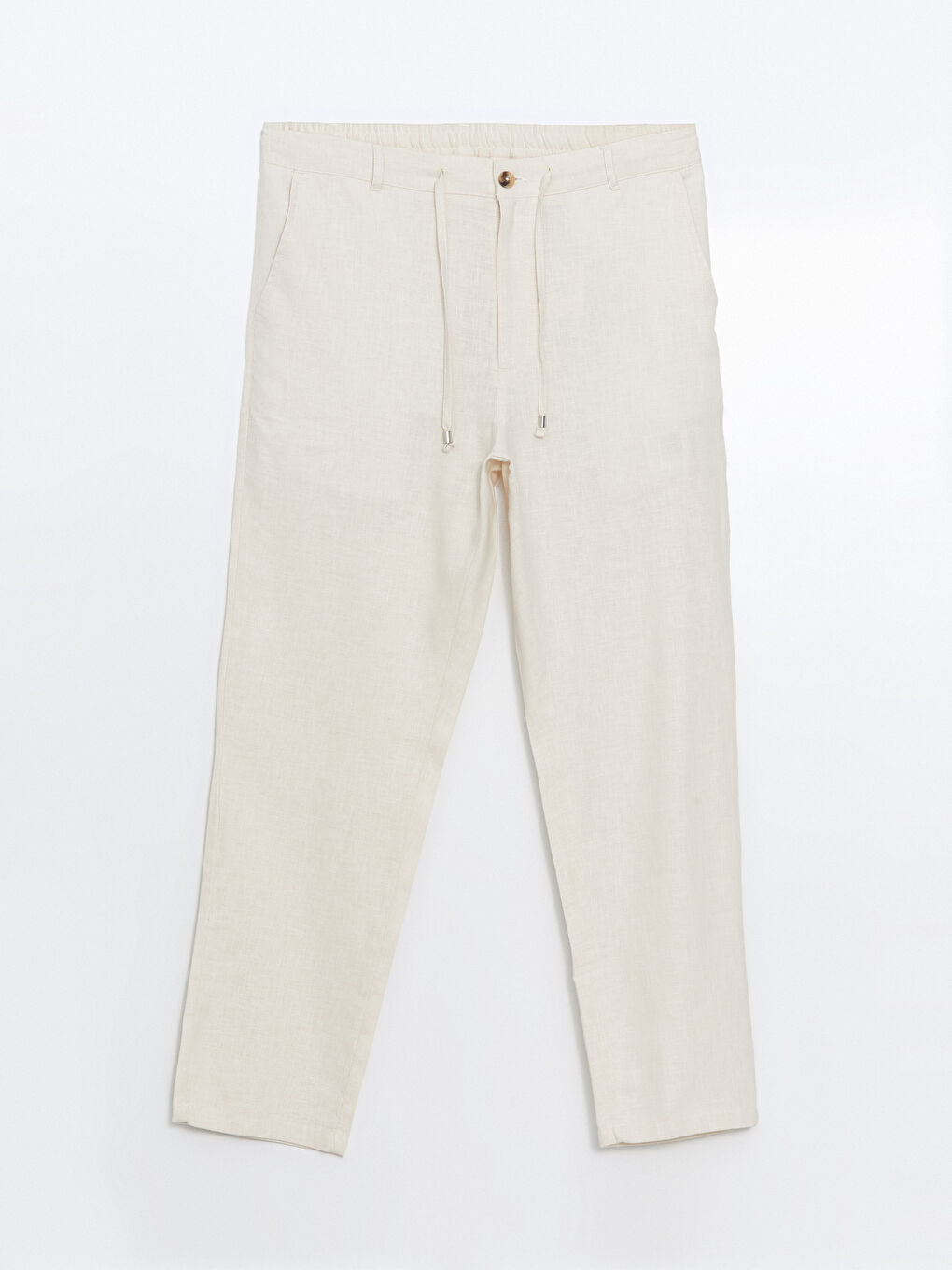 Slim Fit Linen Blend Men's Trousers-4