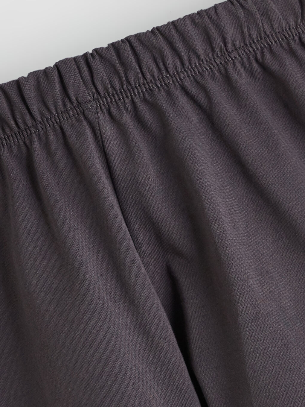 Antrasit Beli Lastikli Basic Kız Bebek Şort-2