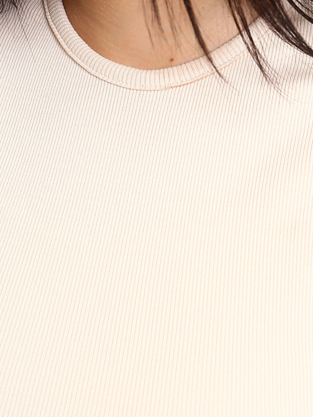 Crew Neck Textured Women's Crop Top-2