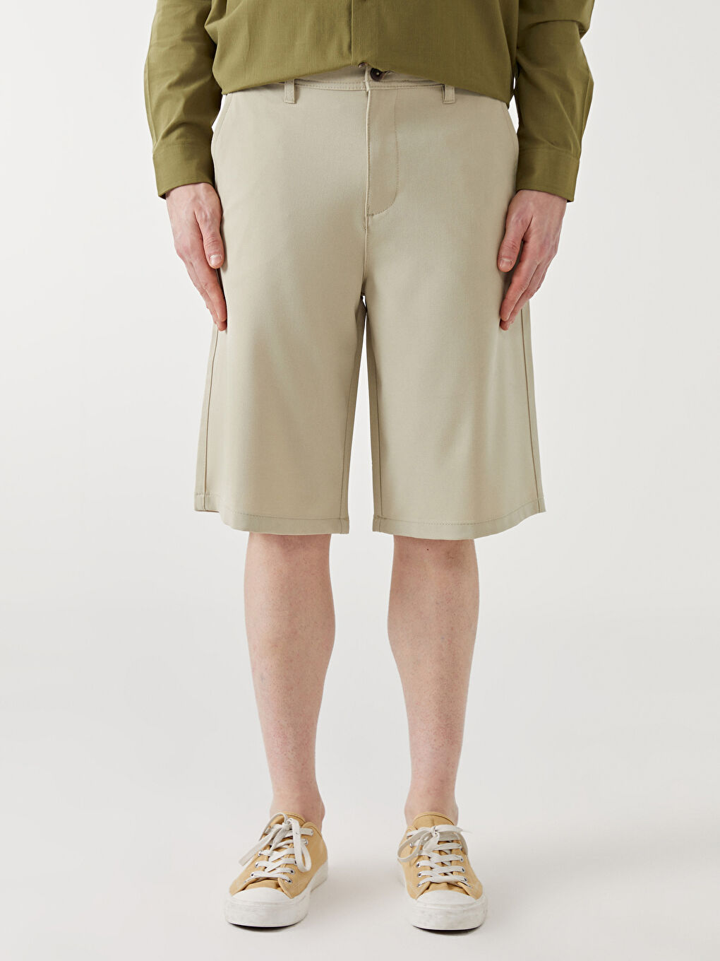 XSIDE Relaxed Fit Plain Men's Shorts -S5DK55Z8-S9H