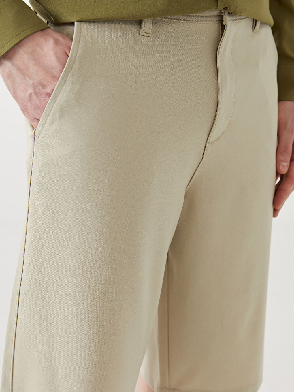 XSIDE Relaxed Fit Plain Men's Shorts -S5DK55Z8-S9H