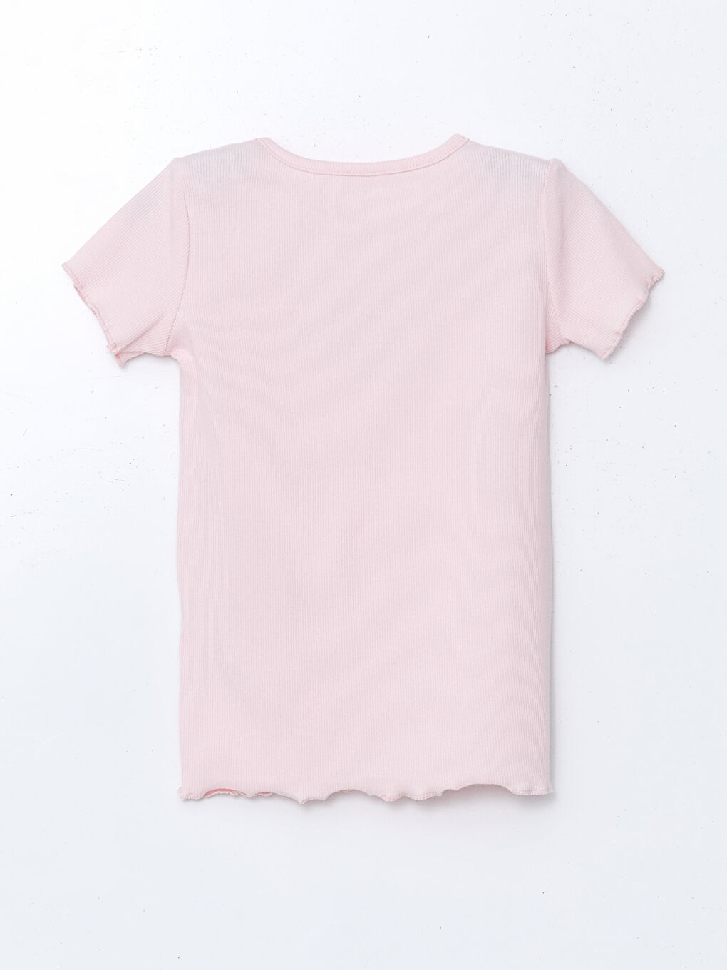 Pembe Bisiklet Yaka Baskılı Kız Bebek Pijama Üstü	-1