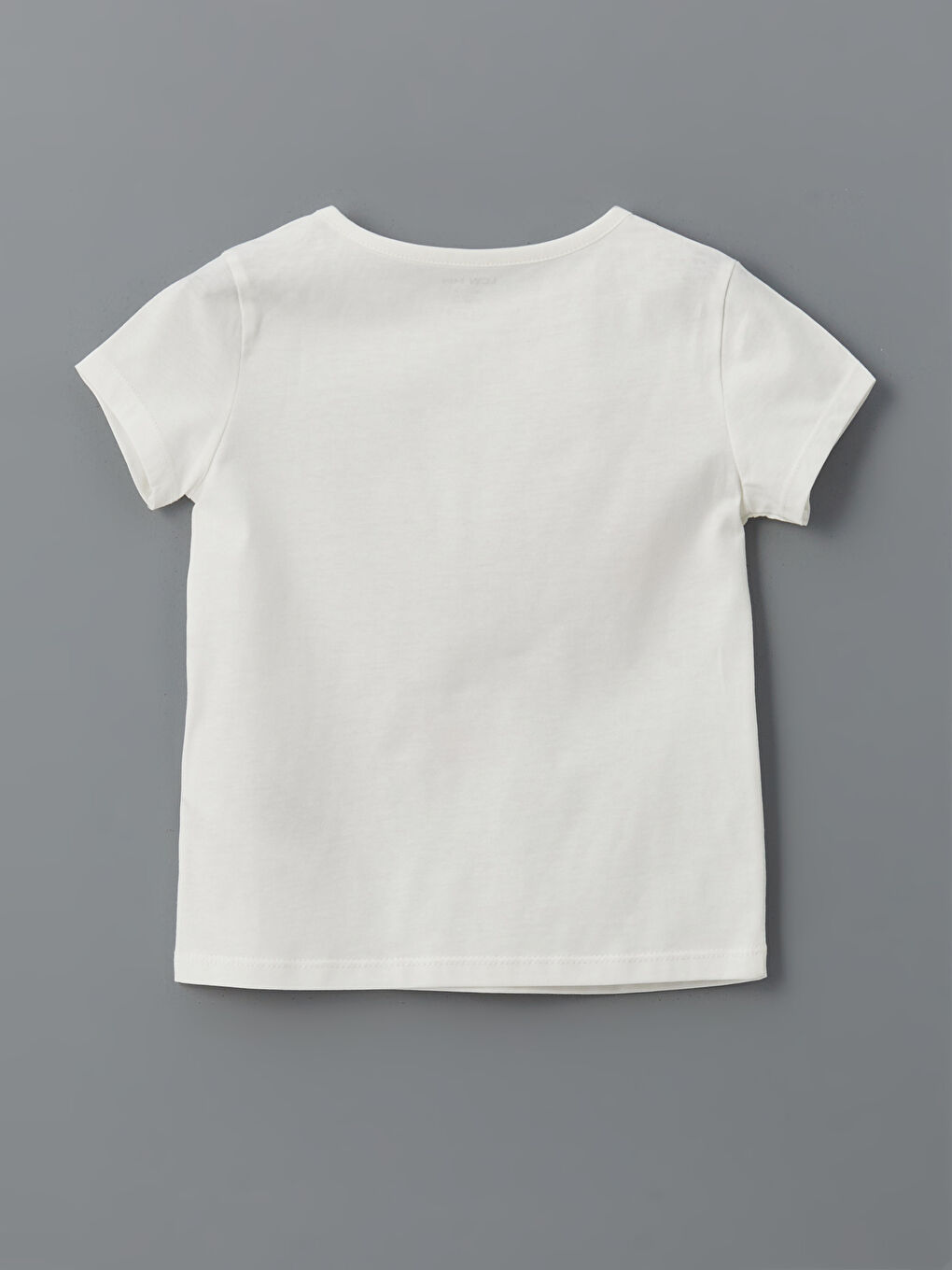 Ekru Bisiklet Yaka Baskılı Kız Bebek Pijama Üst-1