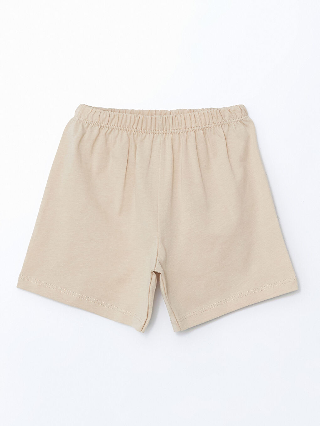 Bej Beli Lastikli Baskılı Erkek Bebek Pijama Alt